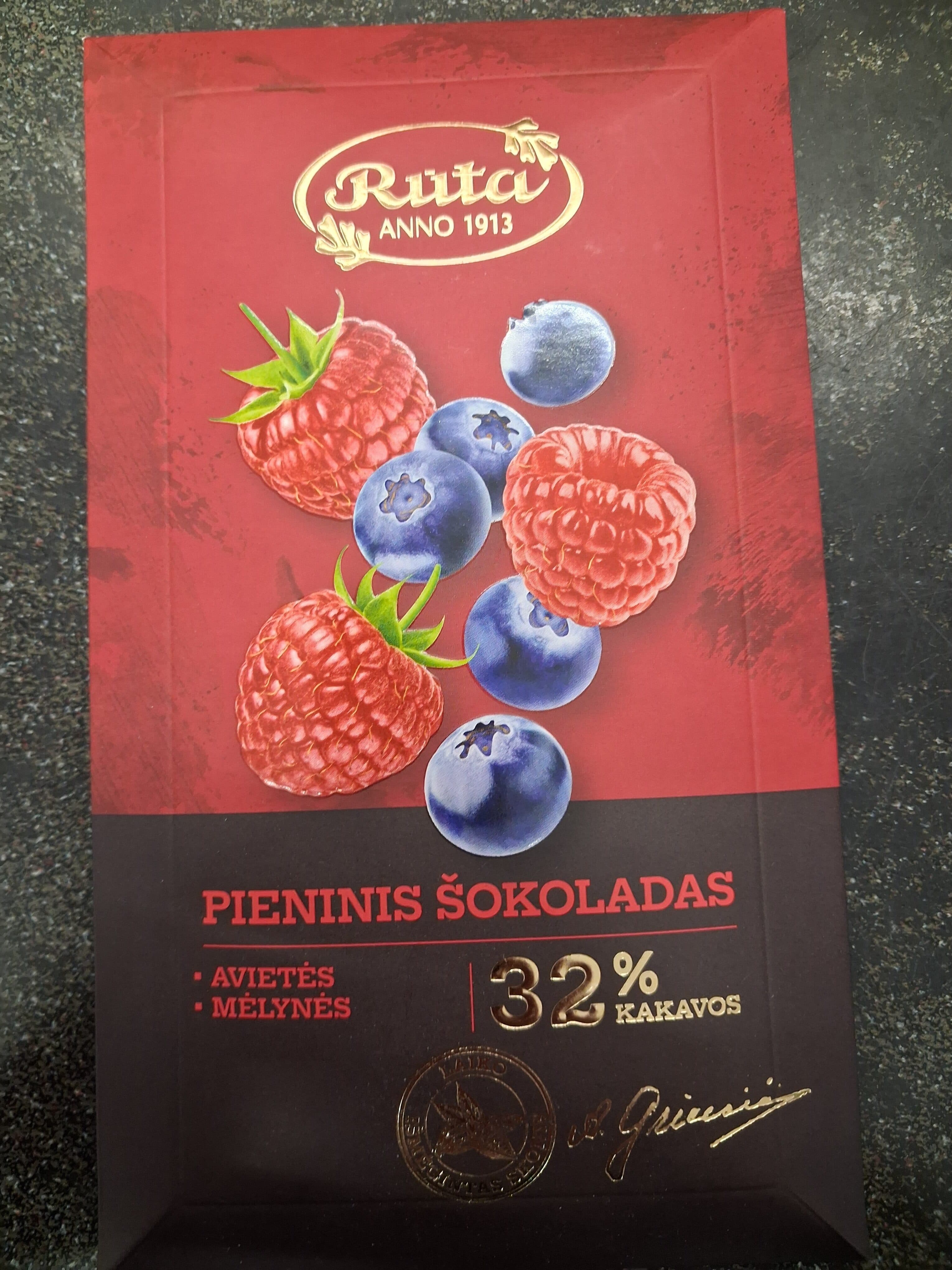 Ruta Pieninis Sokoladas packshot