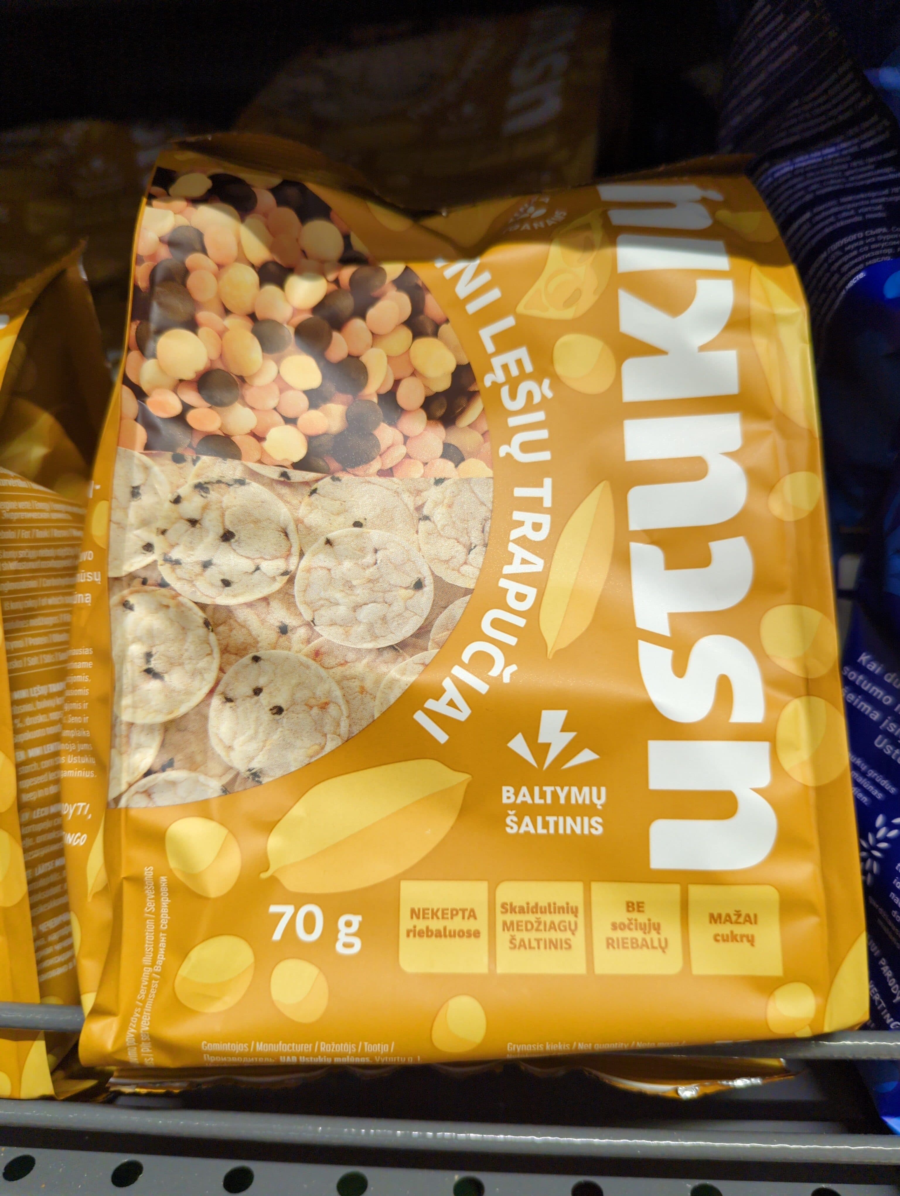 ustukiai mini lešių trapučiai packshot