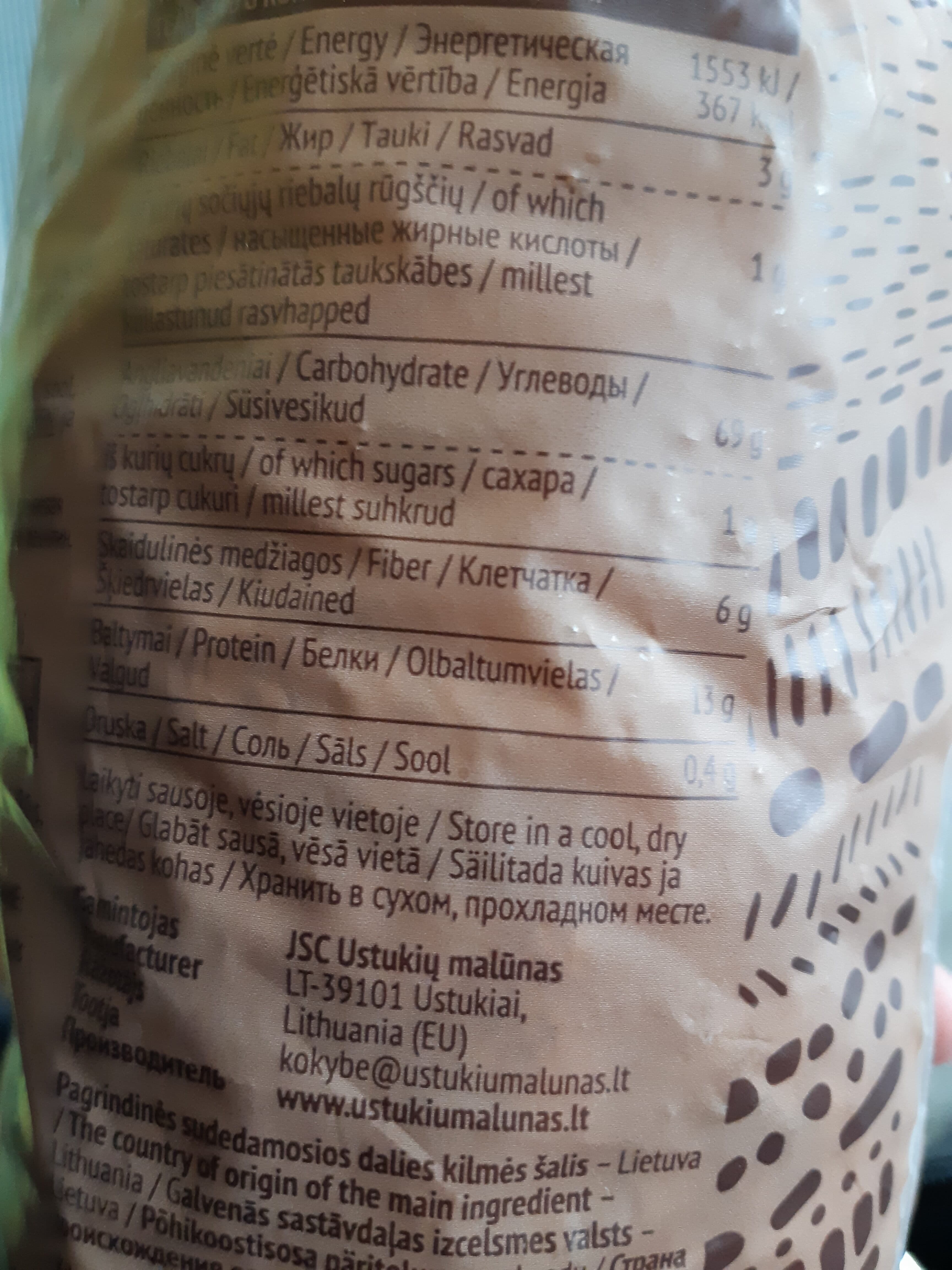 ustukių malūnas grikių trapučiai packshot