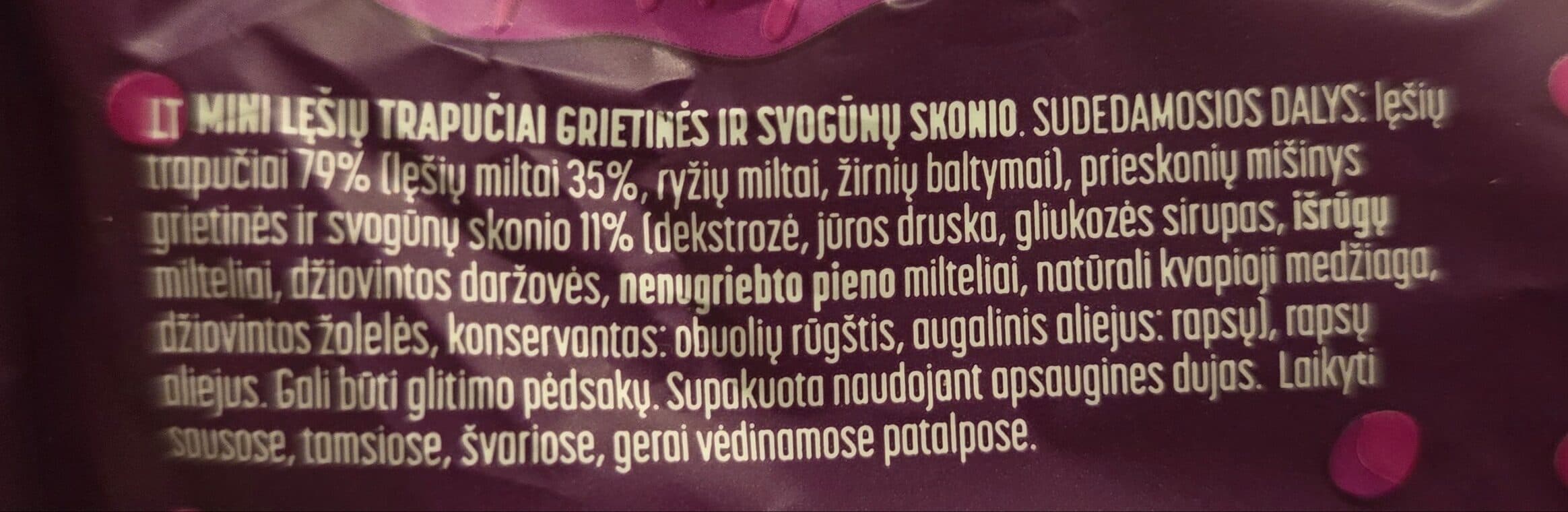 Ustukiu Mini Lęšių Trapučiai Grietinės Ir Svogūnų Skonio packshot