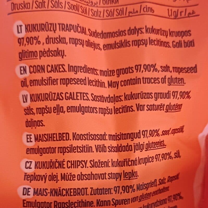 Kūstukšn Kukurūzų trapučiai packshot