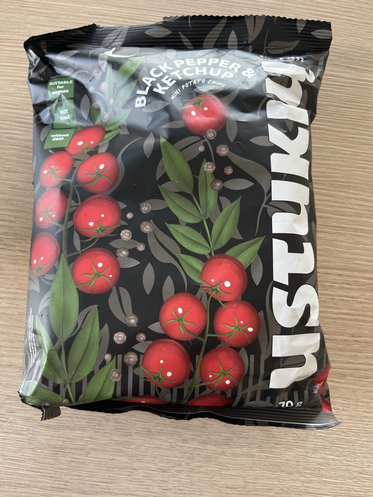 Ustukių Black Pepper & Ketchup Mini Chips packshot