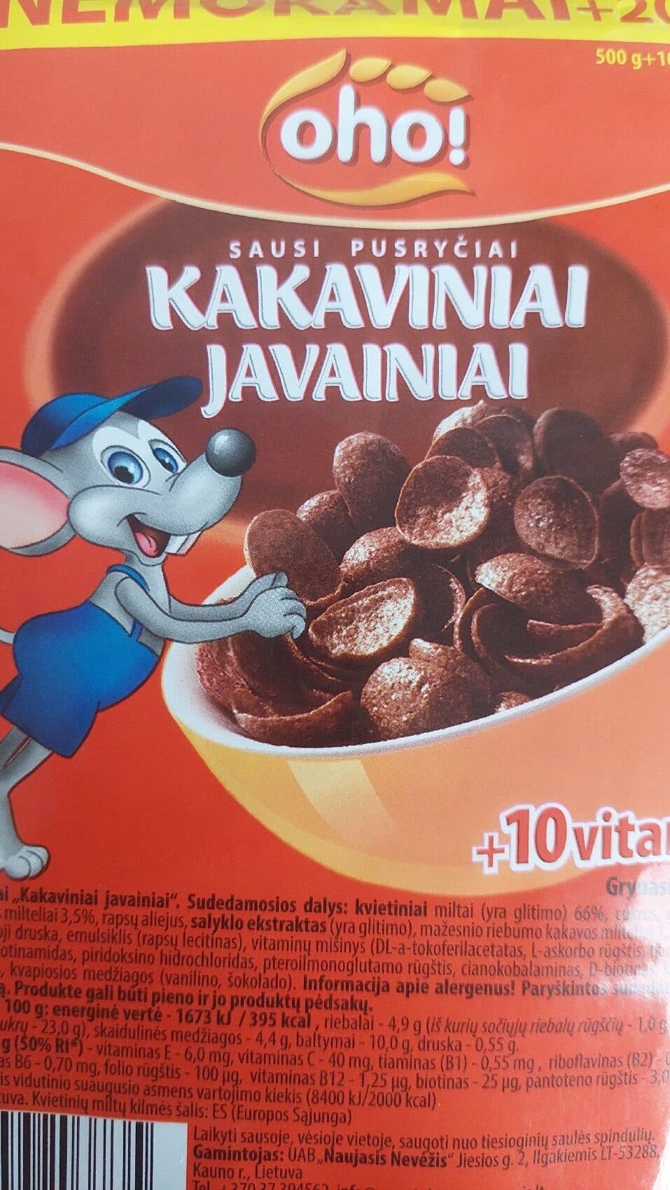 oho! kakaviniai javainiai packshot