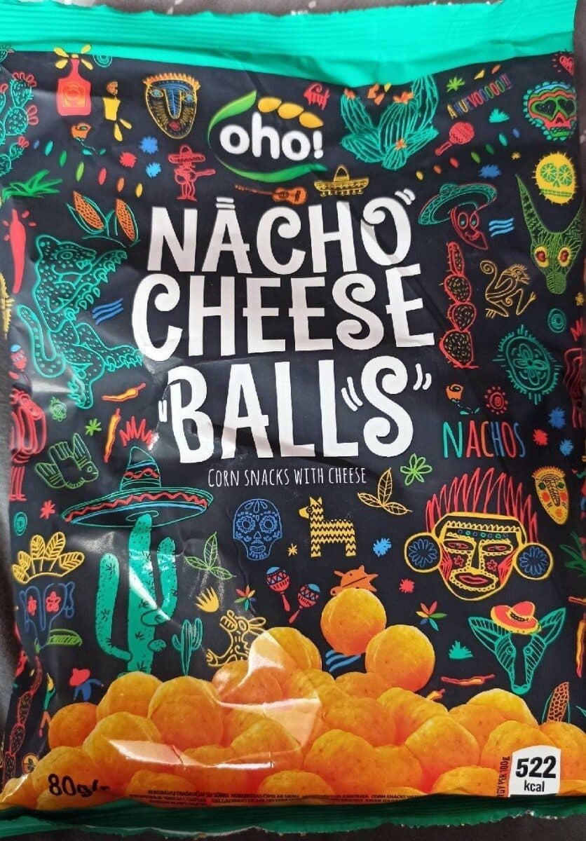 Oho! Nacho cheese balls packshot