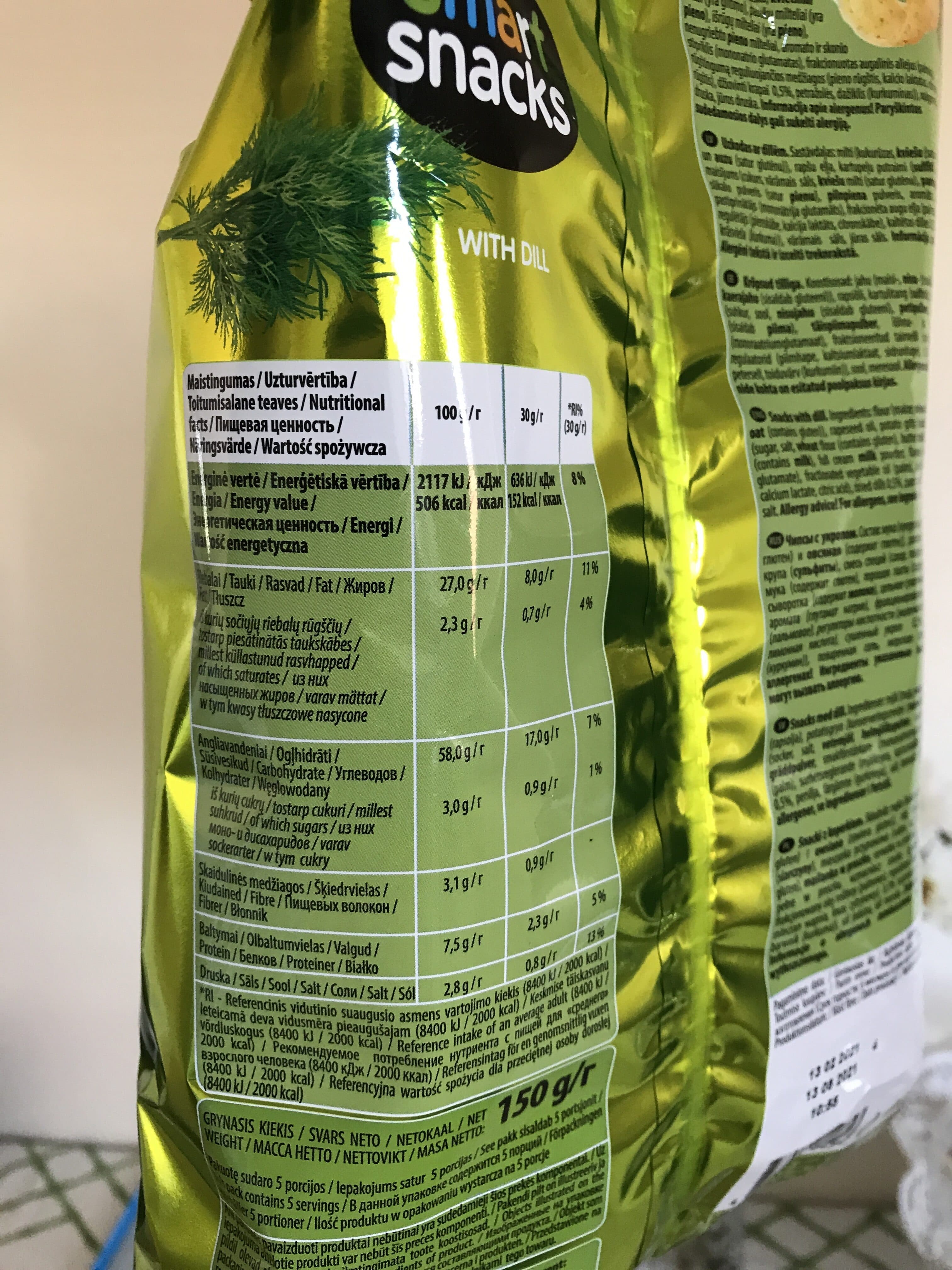 Oho! Smart Snacks with Dill packshot