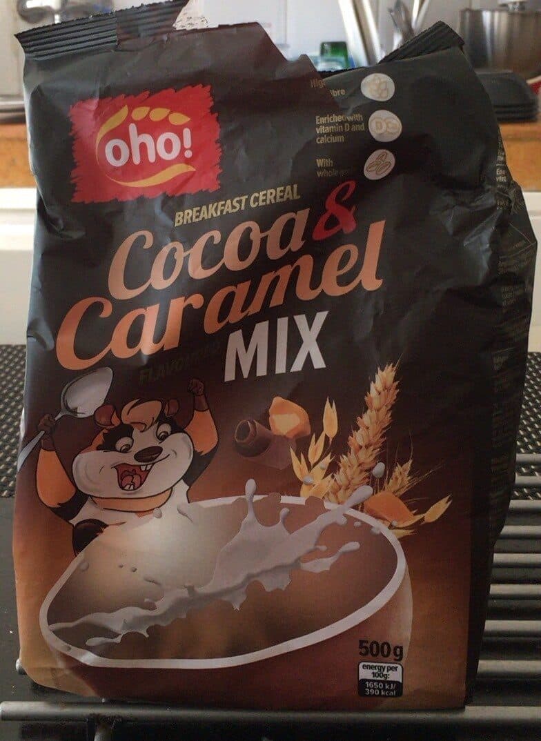 Oho! Breakfast cereal packshot