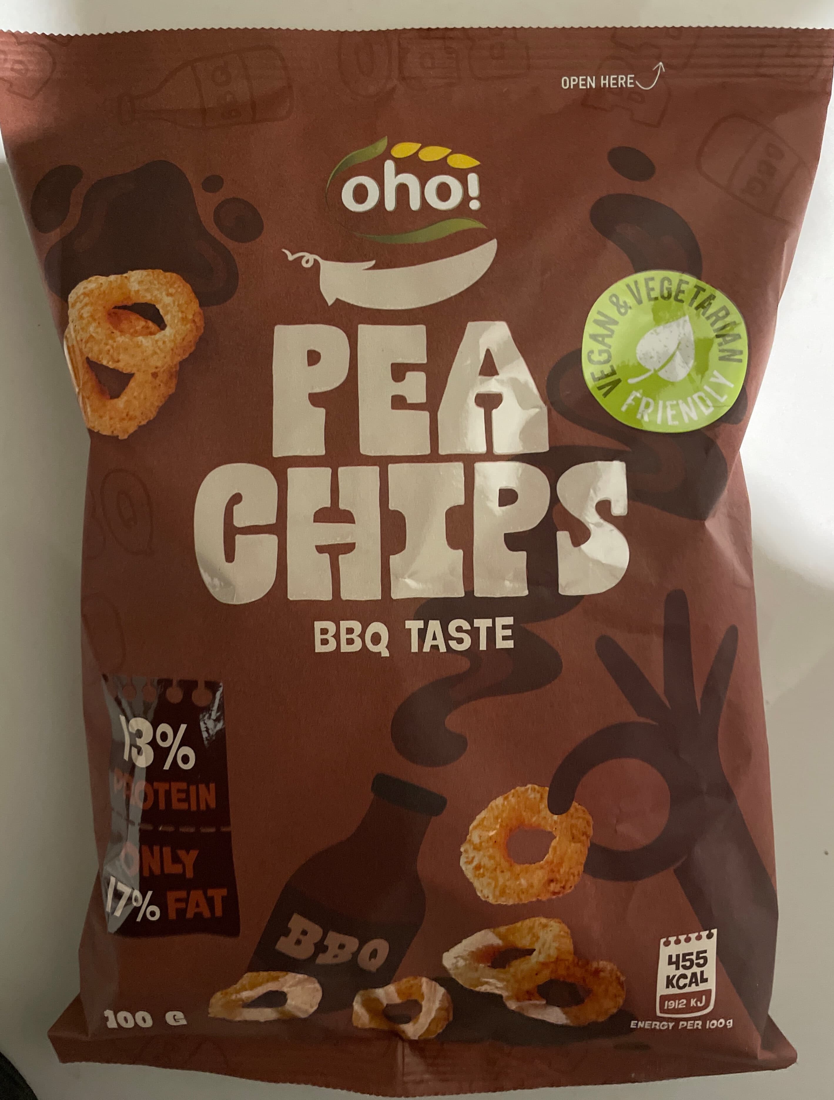 oho! Pea chips BBQ taste packshot