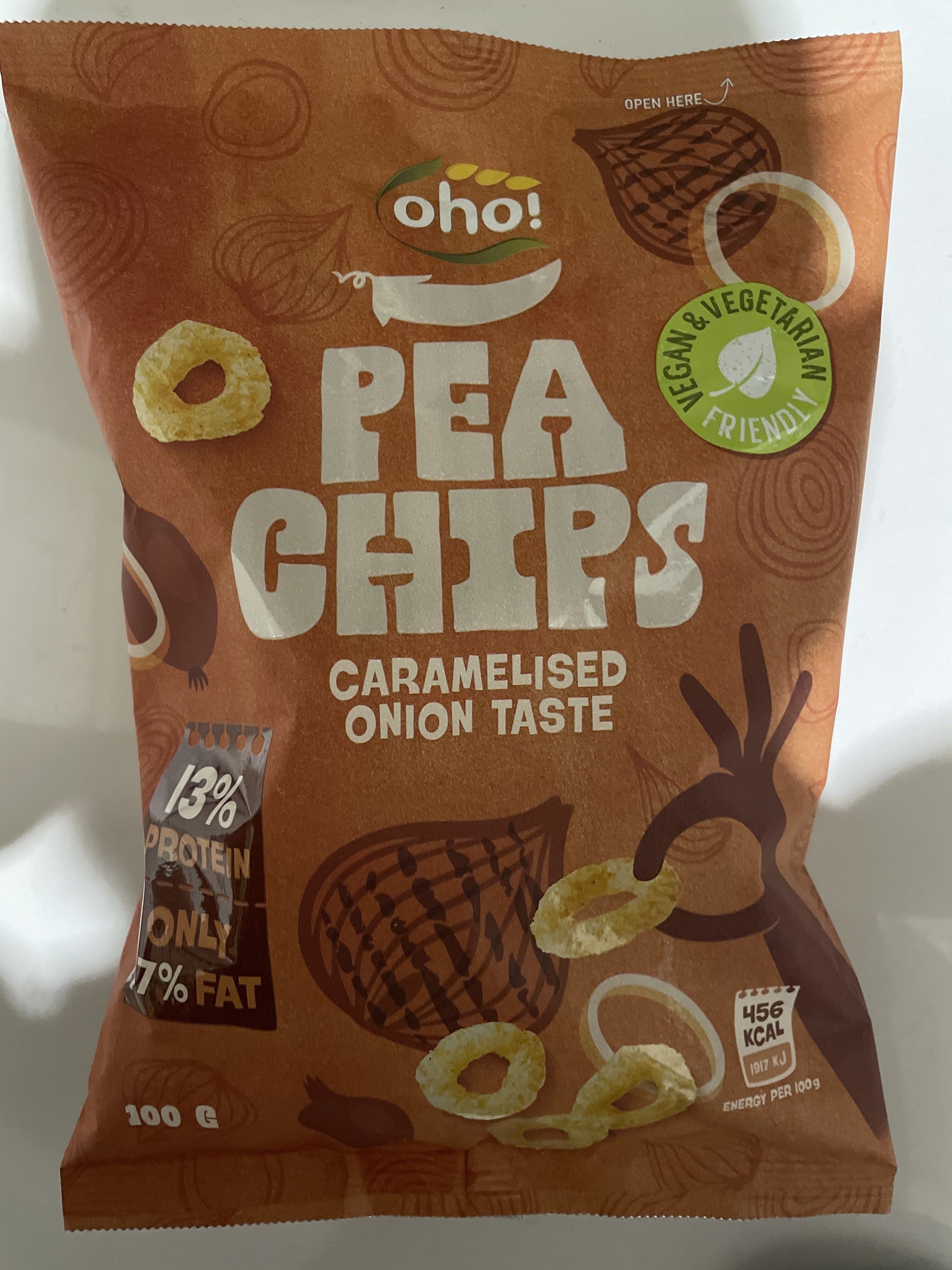 oho! Pea chips caramelised onion packshot