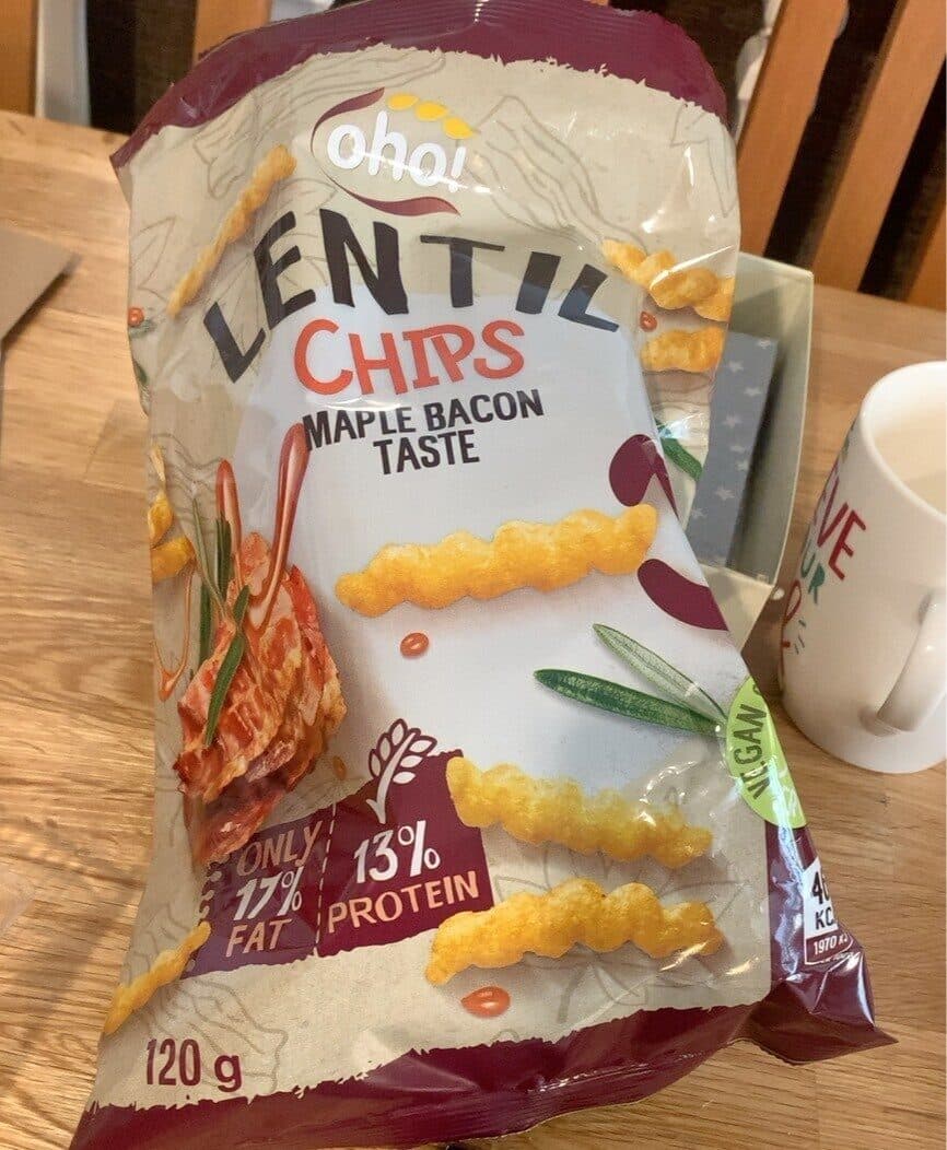 Oho! Lentil Chips Maple Bacon Taste packshot