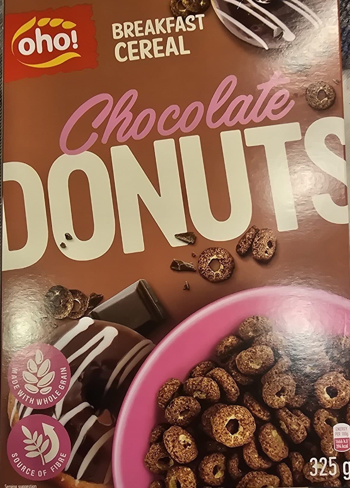 oho! Chocolate Donuts Breakfast Cereal packshot