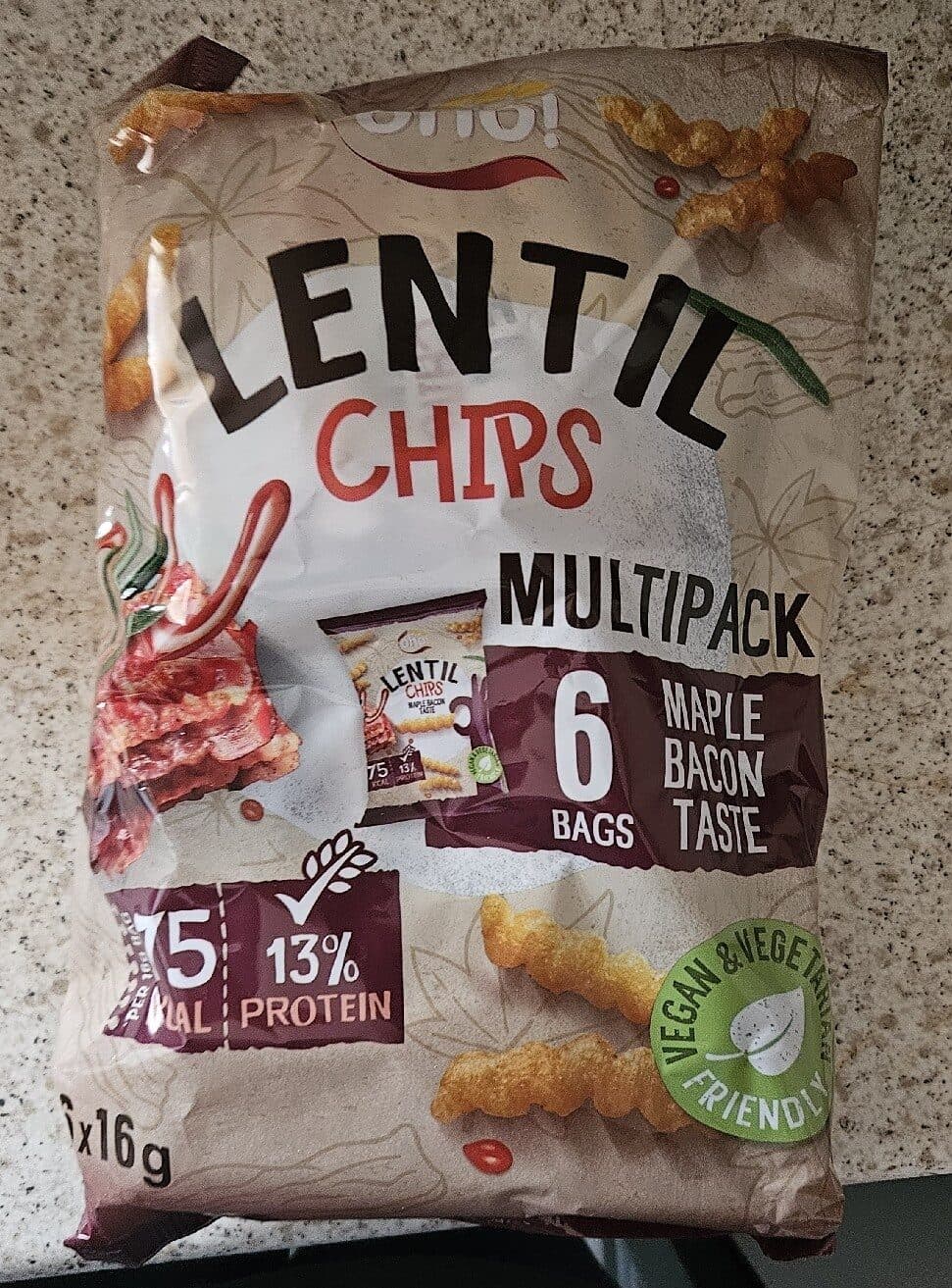 Oho Lental Chips - Maple Bacon packshot