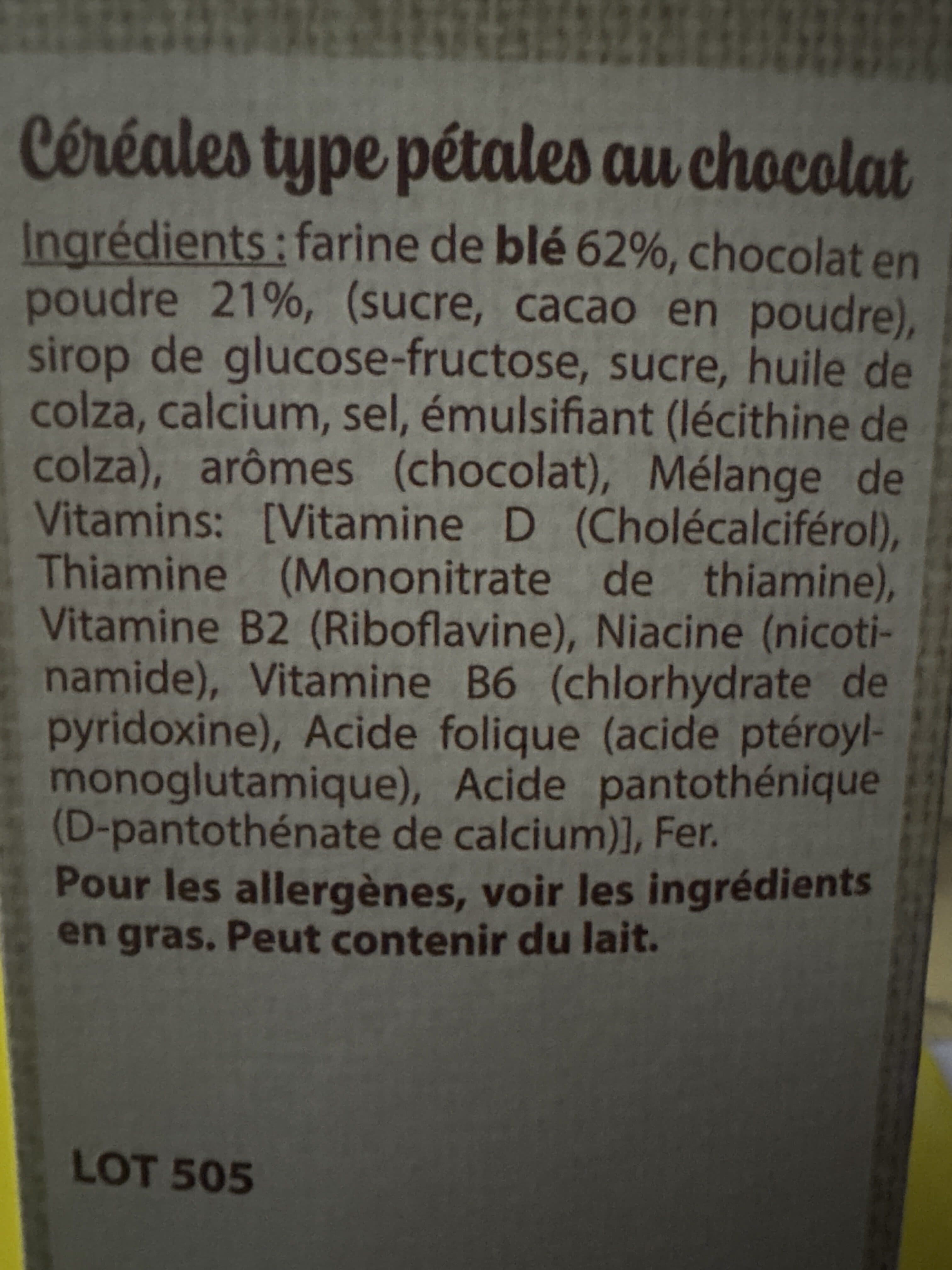Open Food Facts Céréales type pétales au chocolat packshot