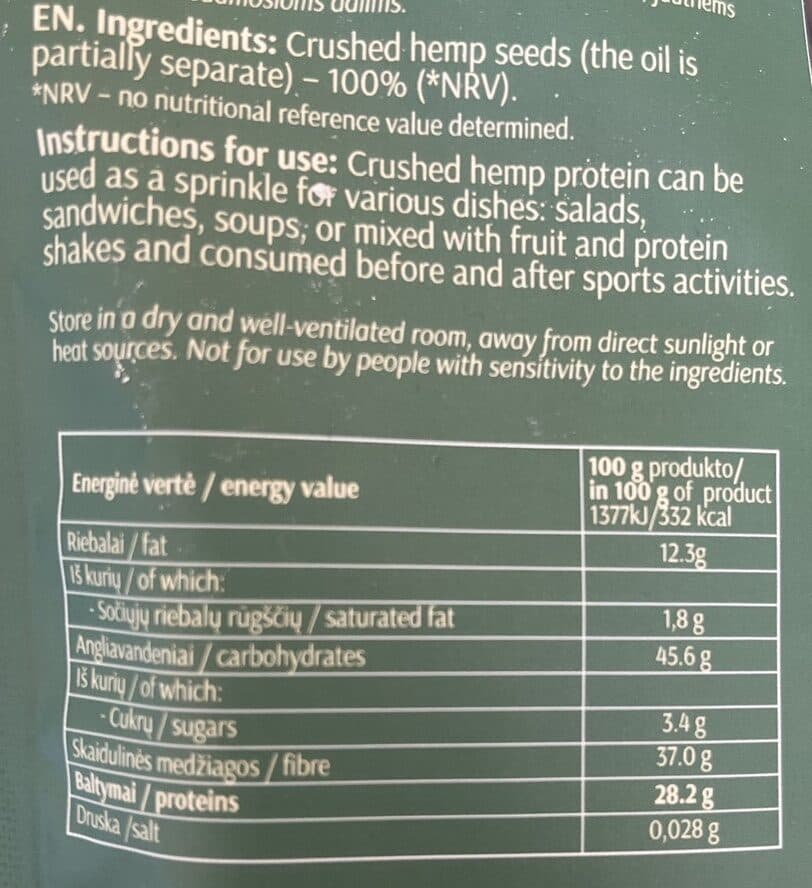 Žolynėlis Kanapių baltymai packshot