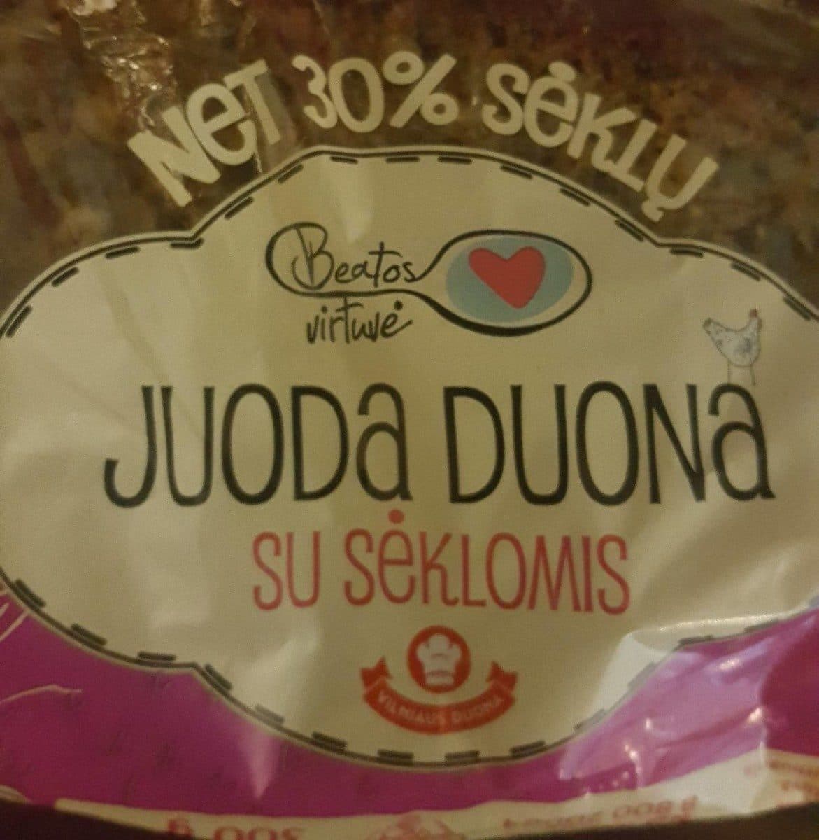 Beatos Juoda duona su seklomis packshot
