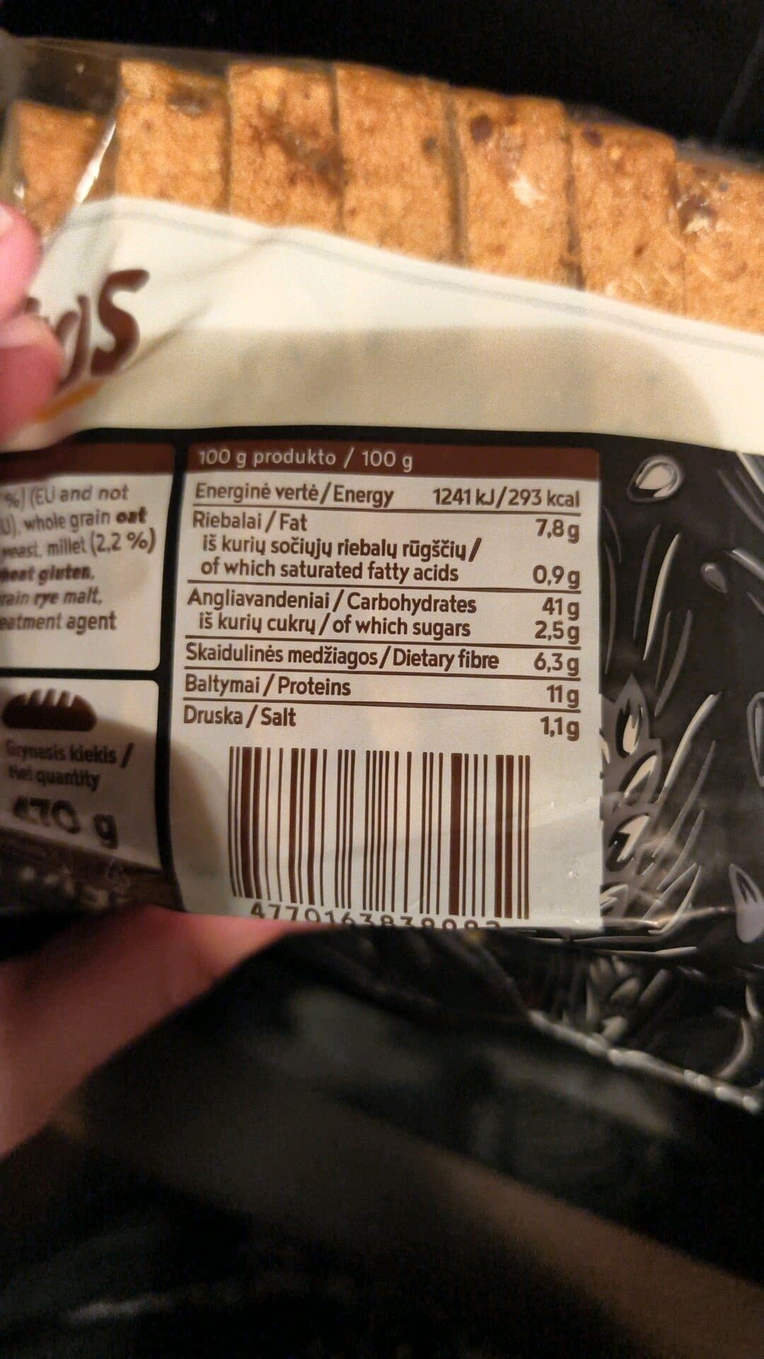 Agotos AGOTOS 6 sėklų ir grūdų sumuštinių duona packshot