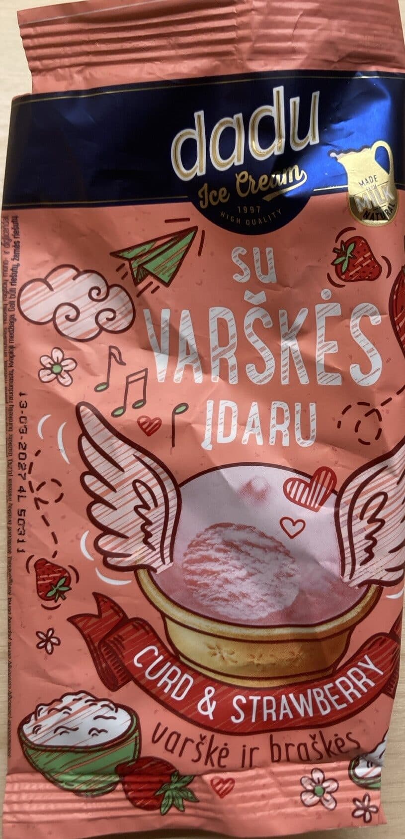 Dadu Ledai Su Varške Ir Braškėm packshot