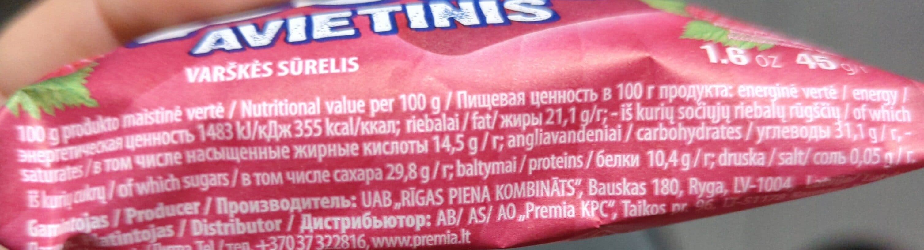 Pols Avietinis varškės sūrelis packshot