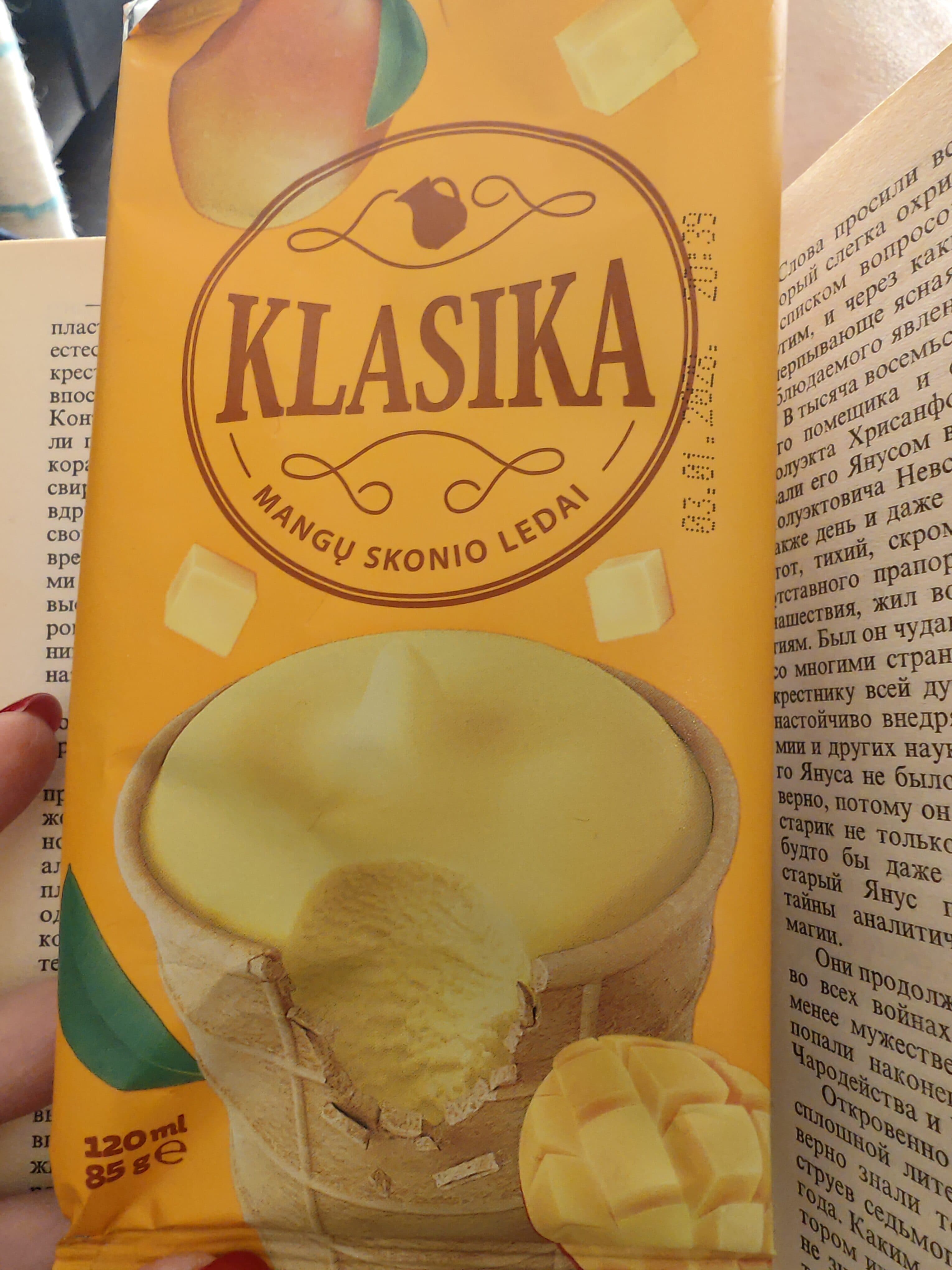 Klasika Mangų skonio ledai packshot