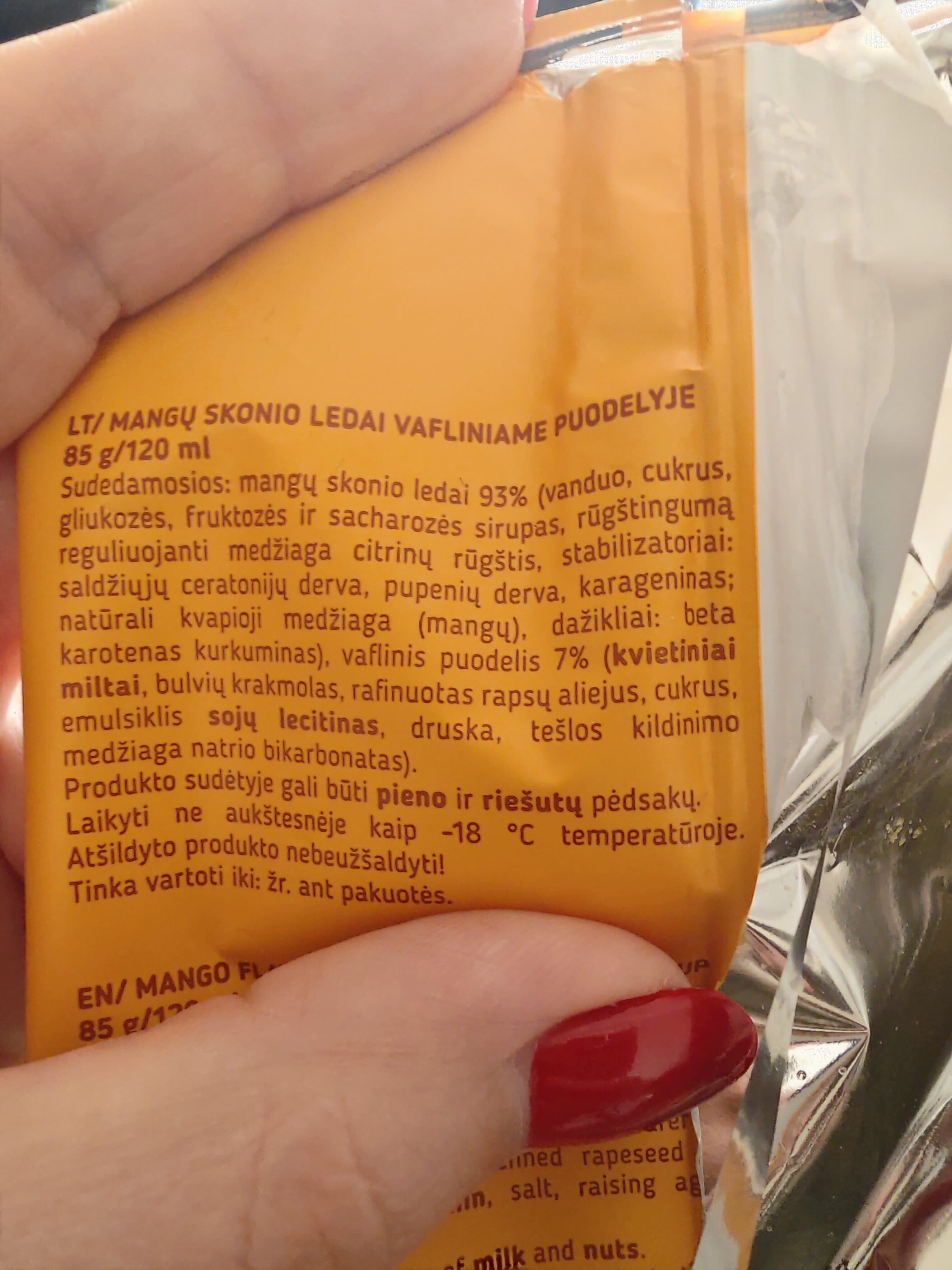 Klasika Mangų skonio ledai packshot