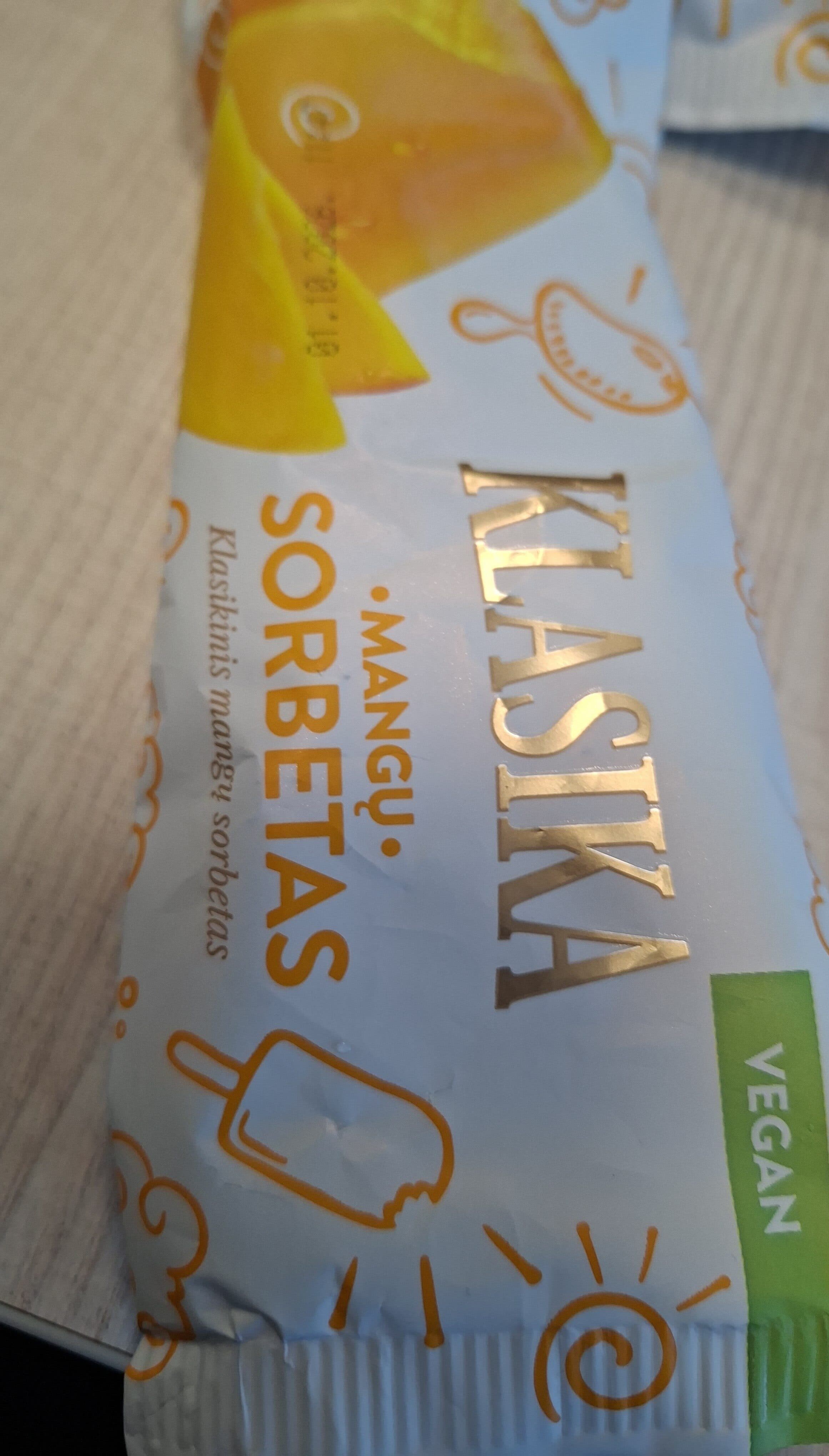 Klasika mangu sorbetas klasika packshot