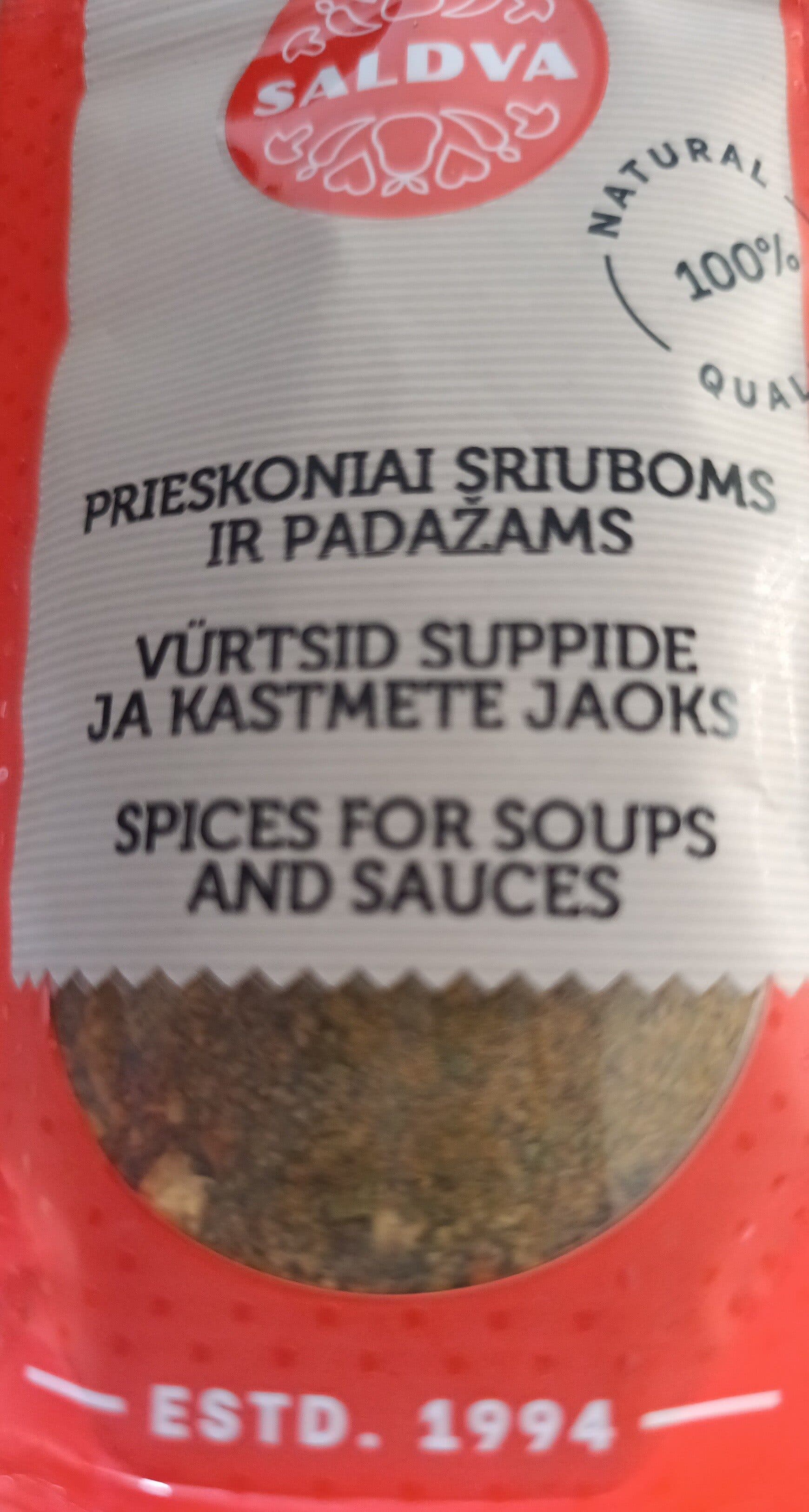 Saldva Supi ja kastmemaitseaine packshot