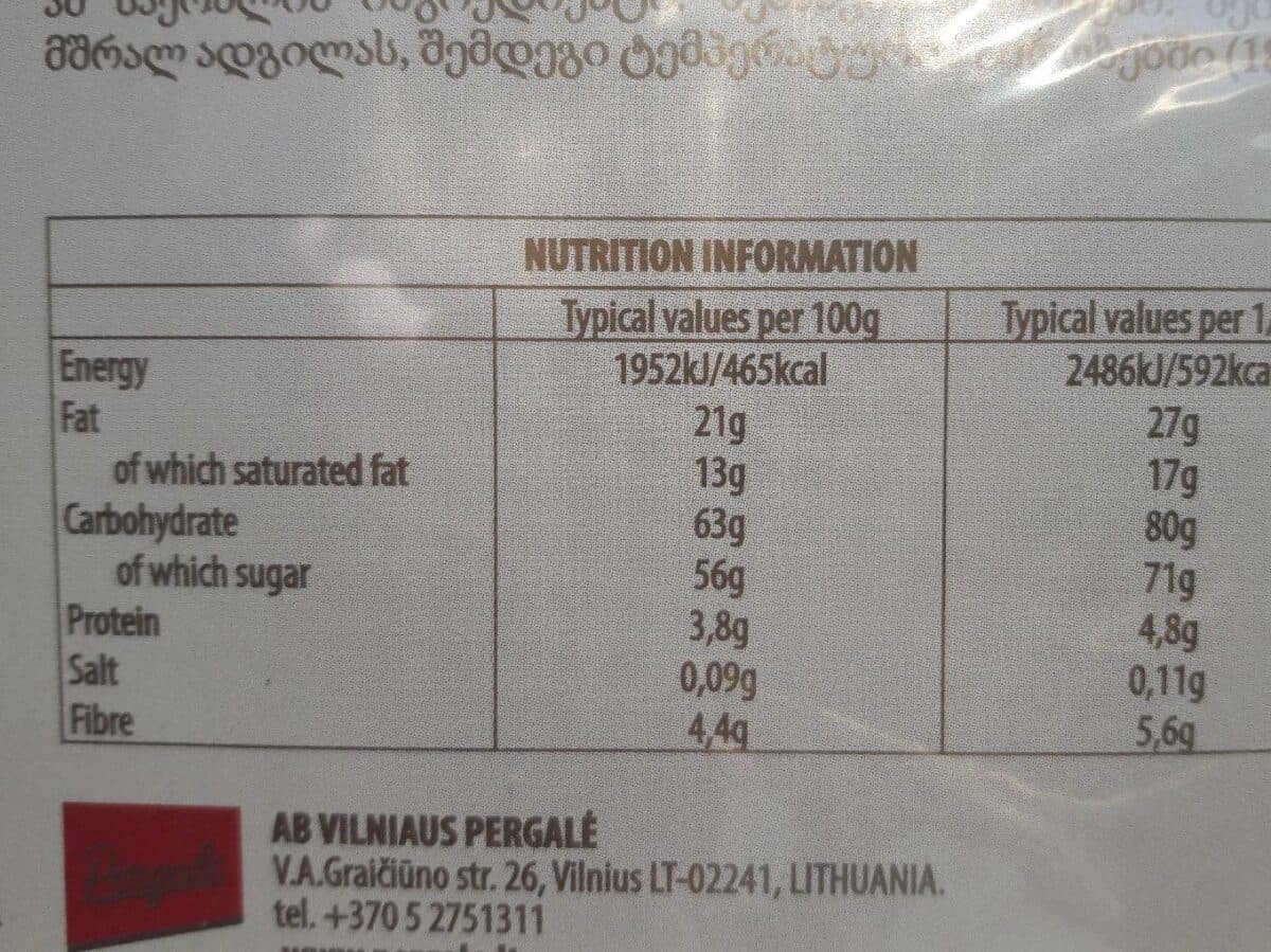 Open Food Facts Pergale - Vilniaus Asorti Sweets 382G packshot