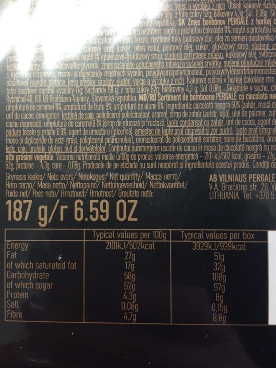 Pergalé Pergalé dark chocolate packshot