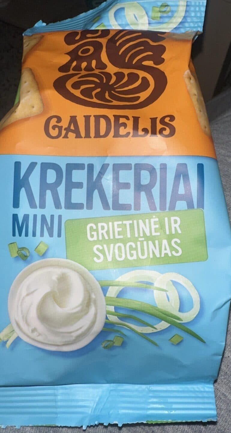 Gaidelis Krekeriai Grietine Ir Svoginai packshot