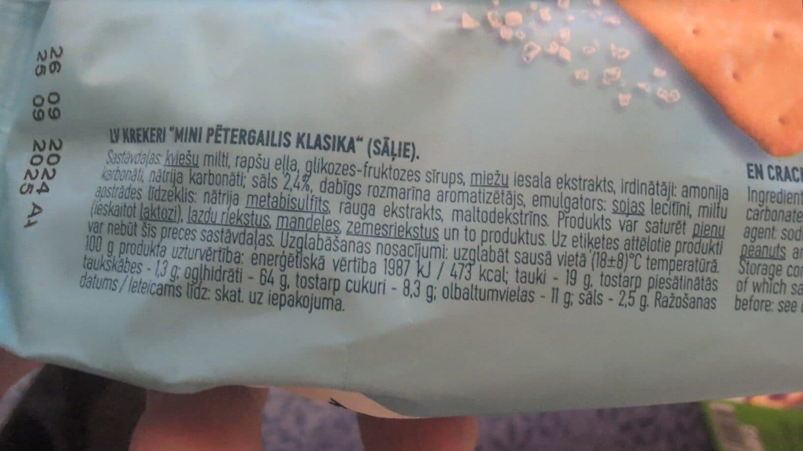 Pētergailis Krekeri Mini Klasika packshot