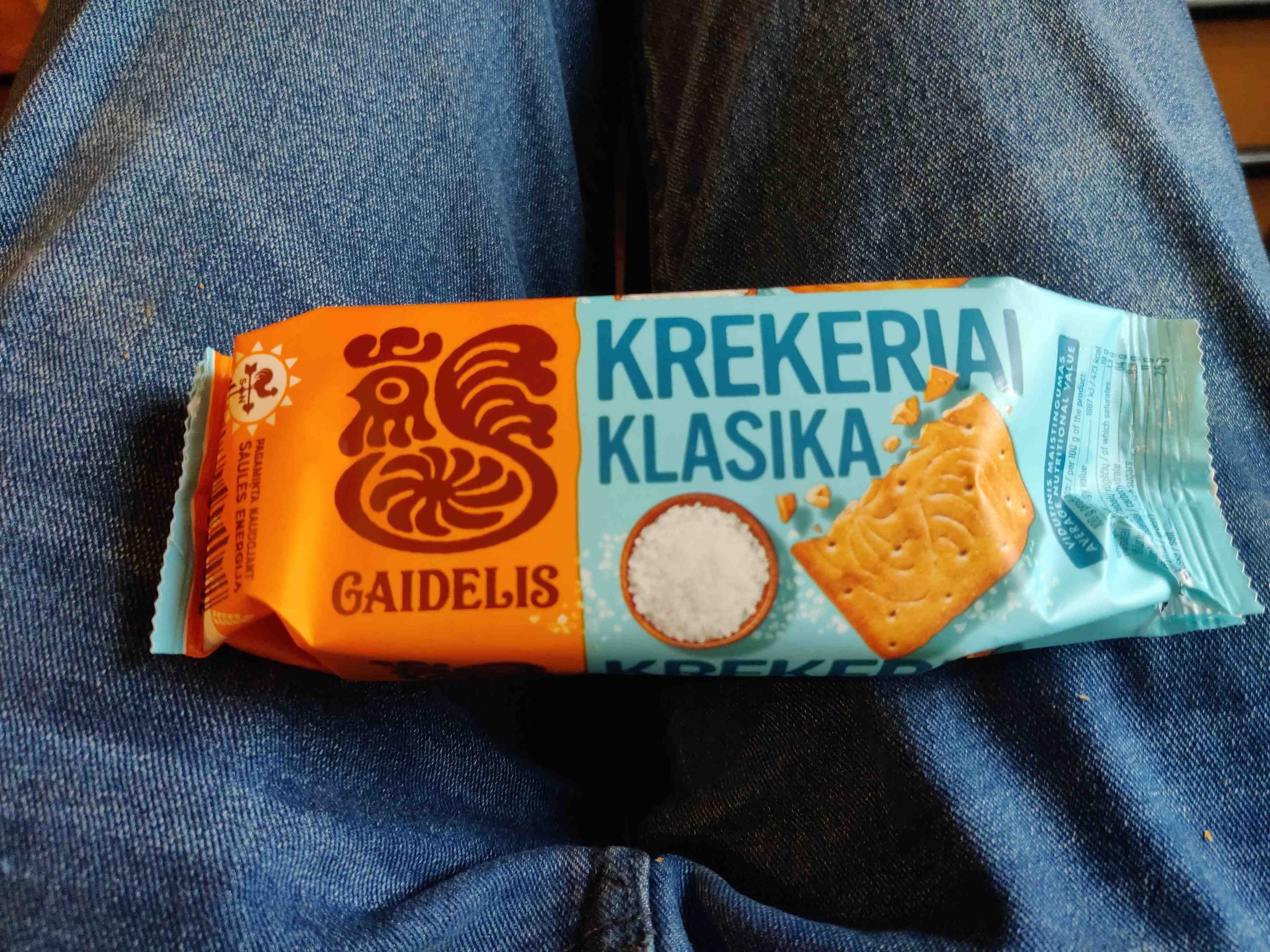 Gaidelis Krekeriai klasika packshot