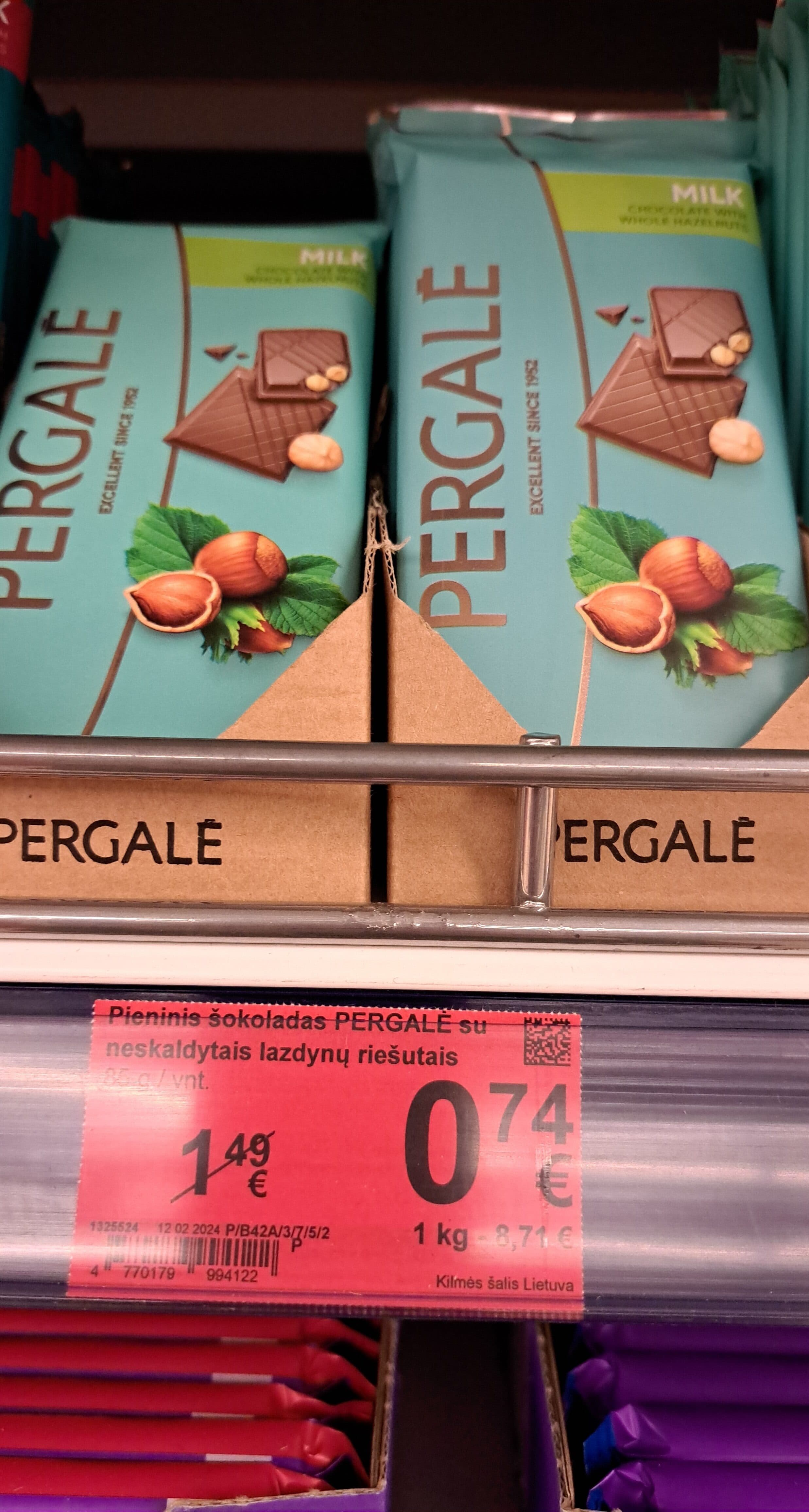 Pergale Pergalės šokoladas packshot