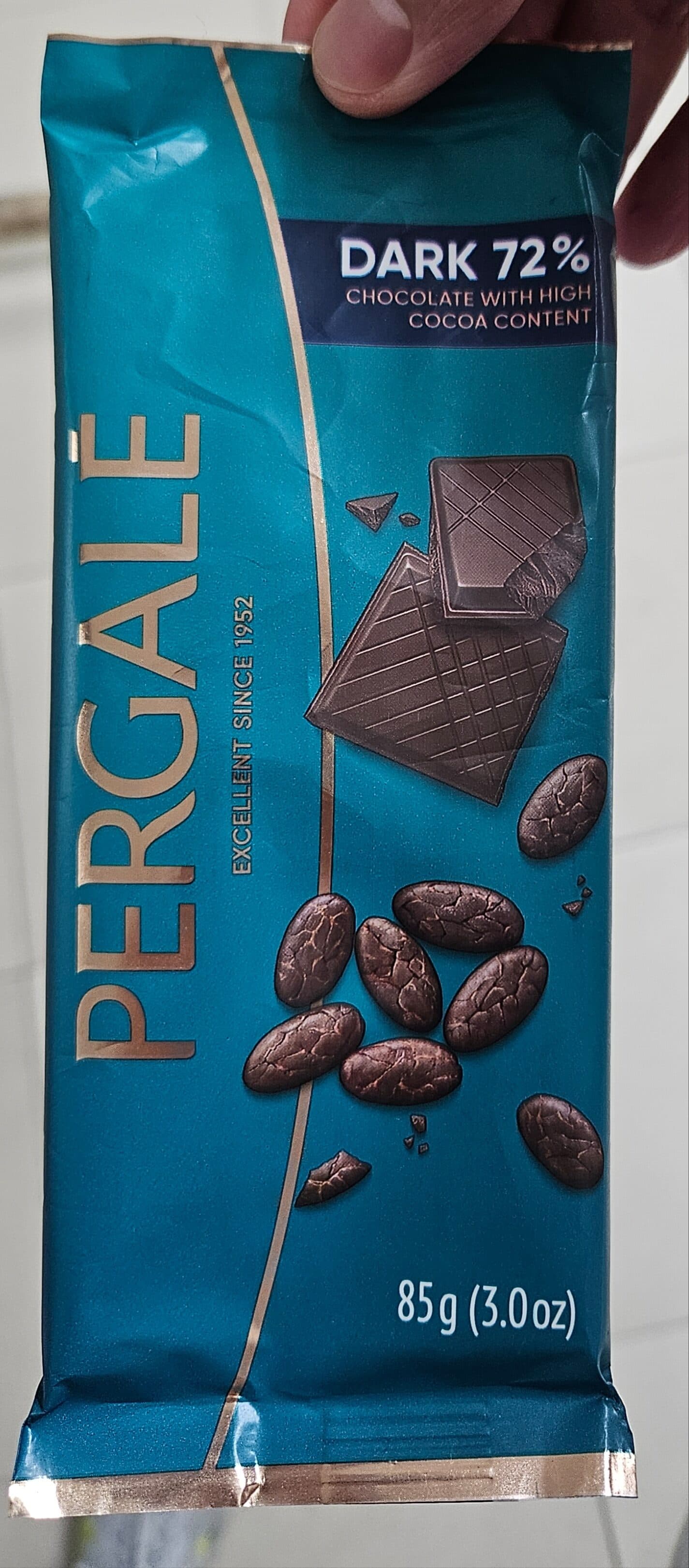 เพอร์เกเล่ Juodas sokoladas 72% packshot