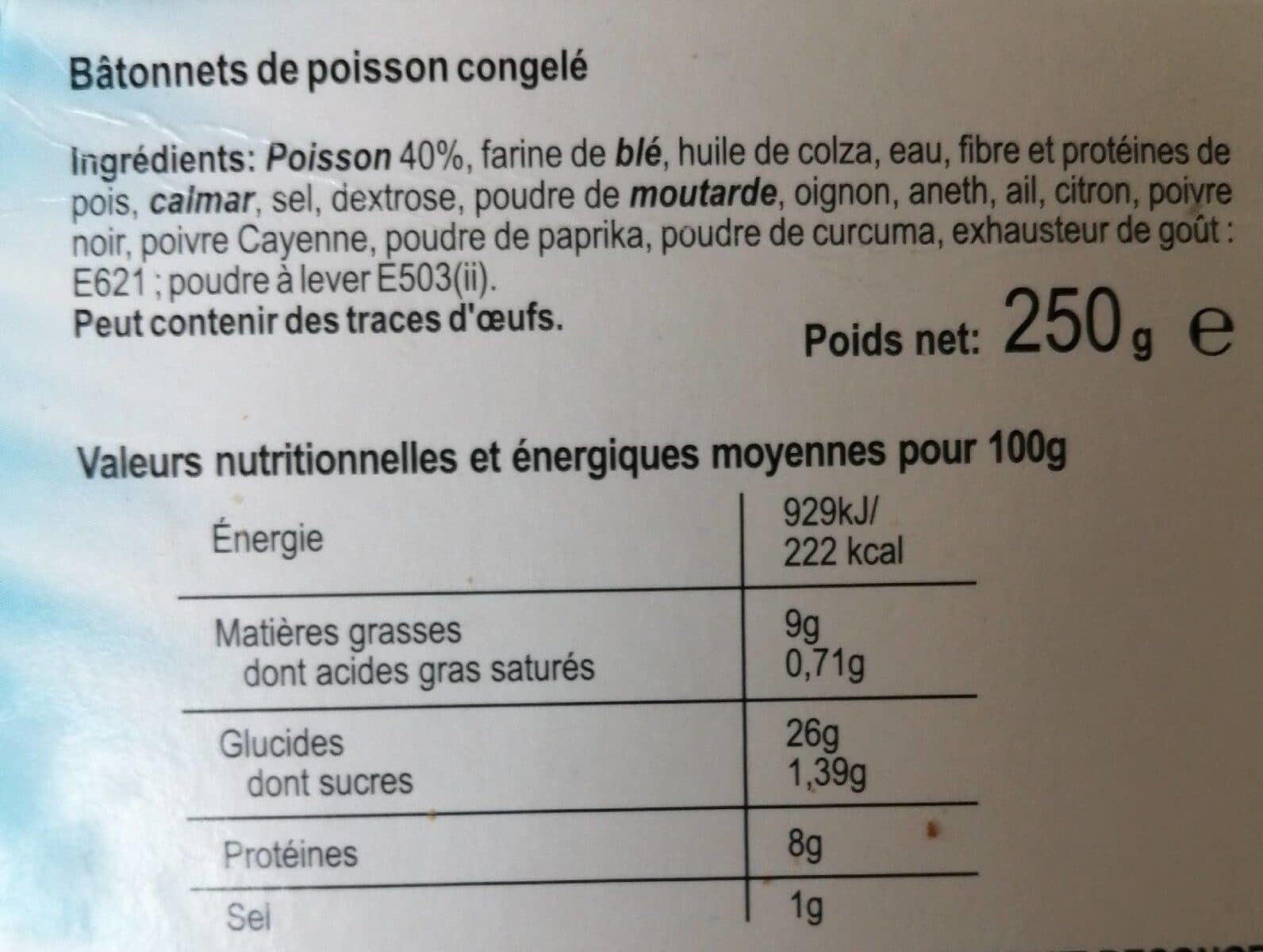 Viči Bâtonnets de poisson packshot