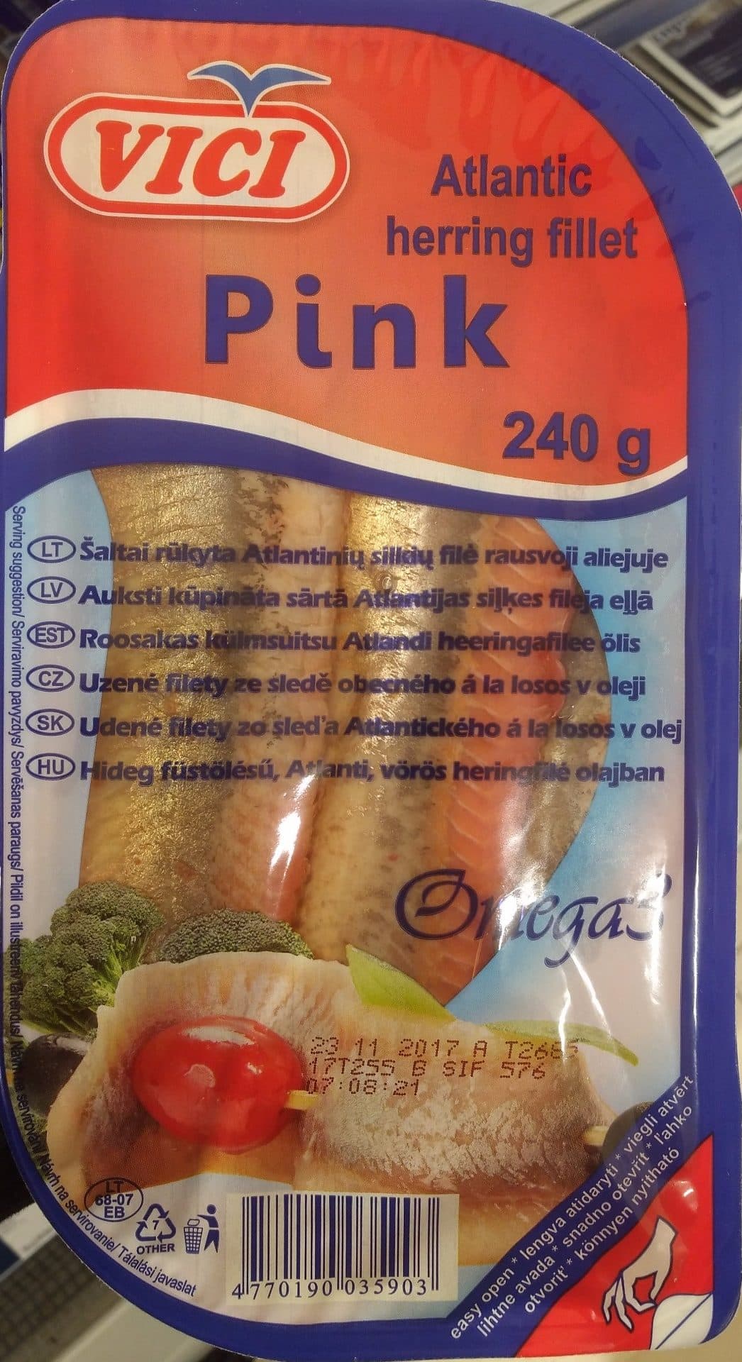 Viči šaltai rūkyta atlantinių silkių filė packshot