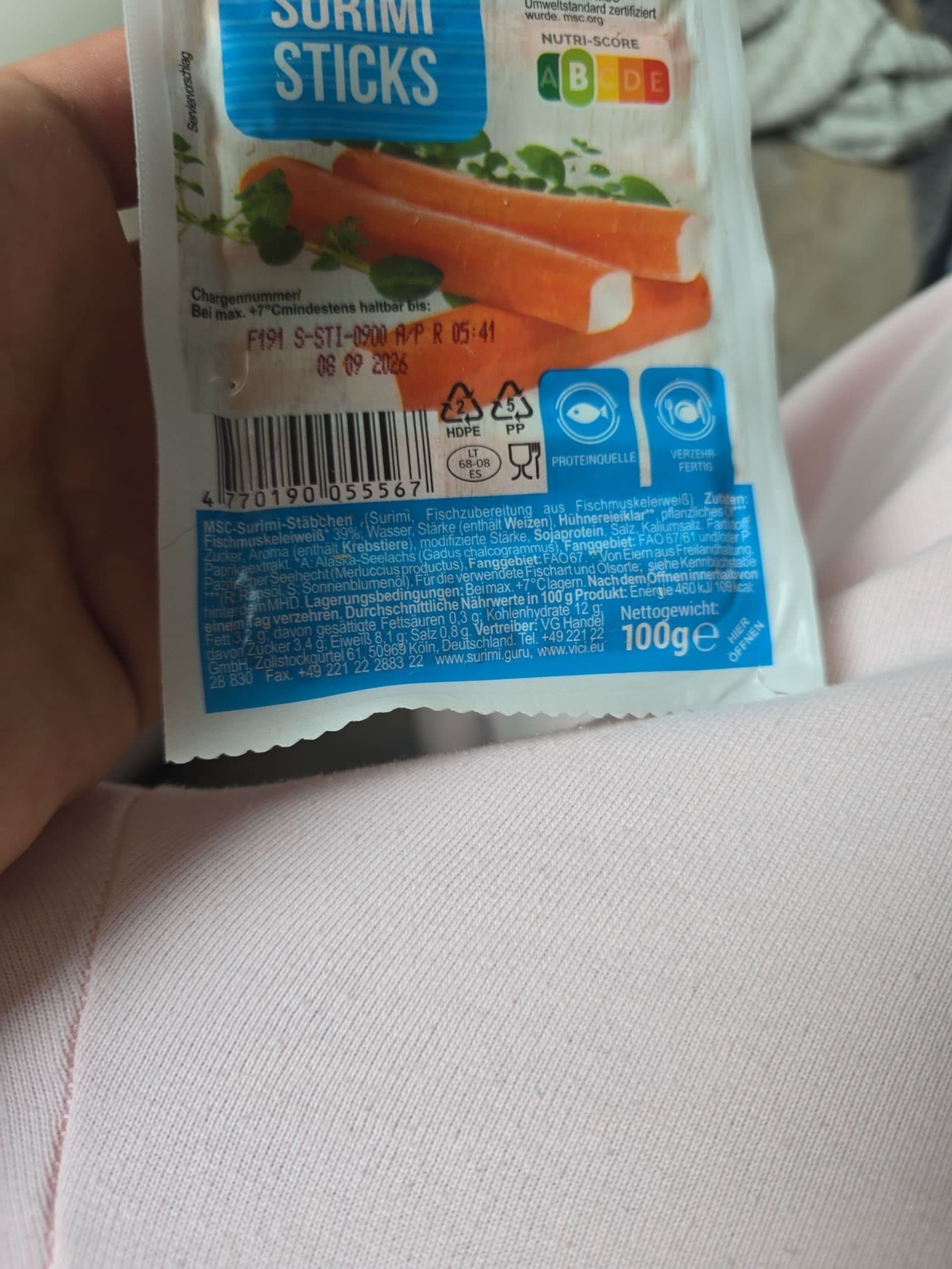 Viči Meeres Snacks packshot