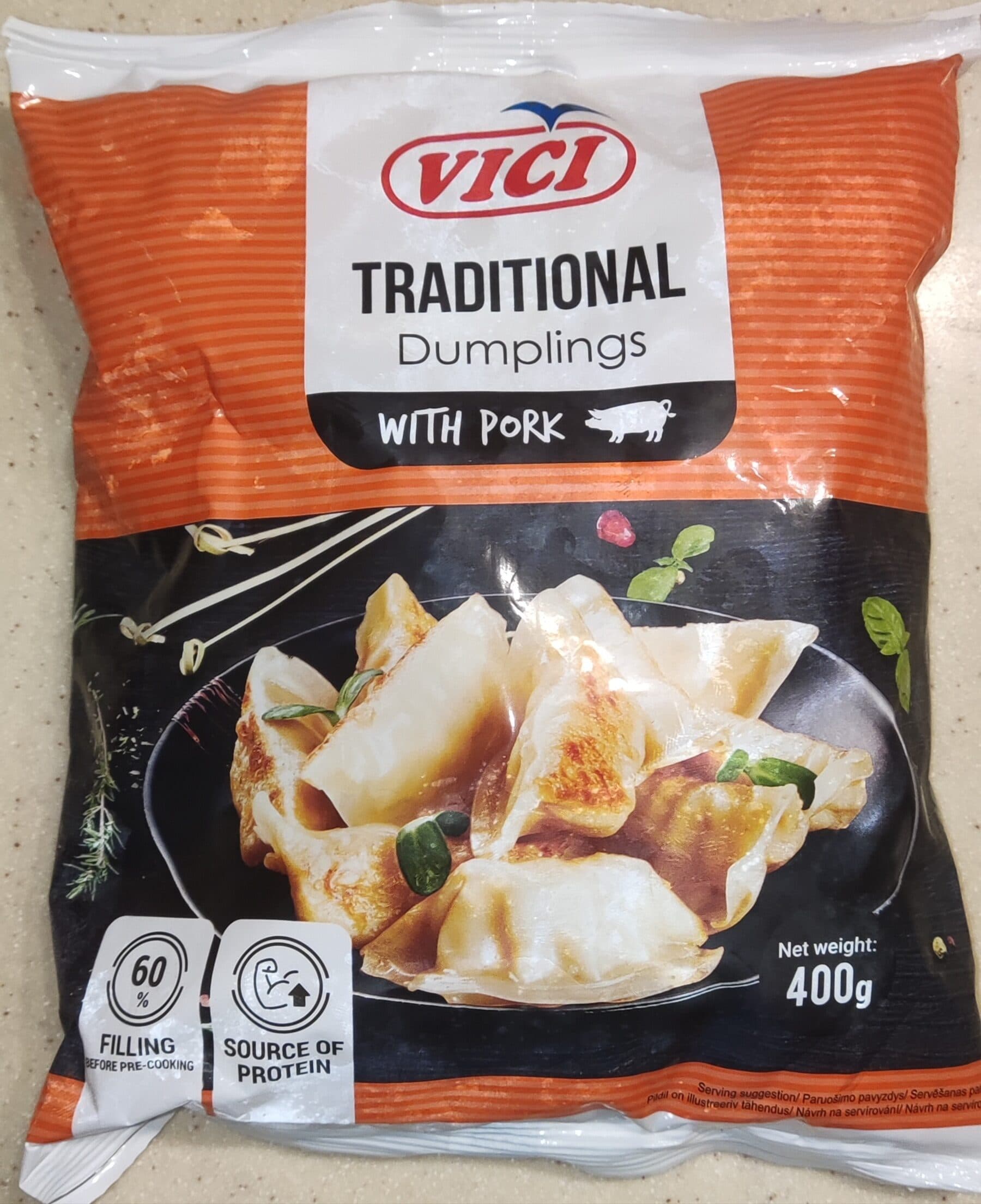 Vici Пельмені "Traditional", гьодза зі свининою packshot
