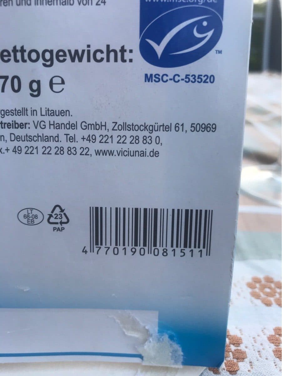 Vici Hummerschwänze aus Surimi MSC packshot
