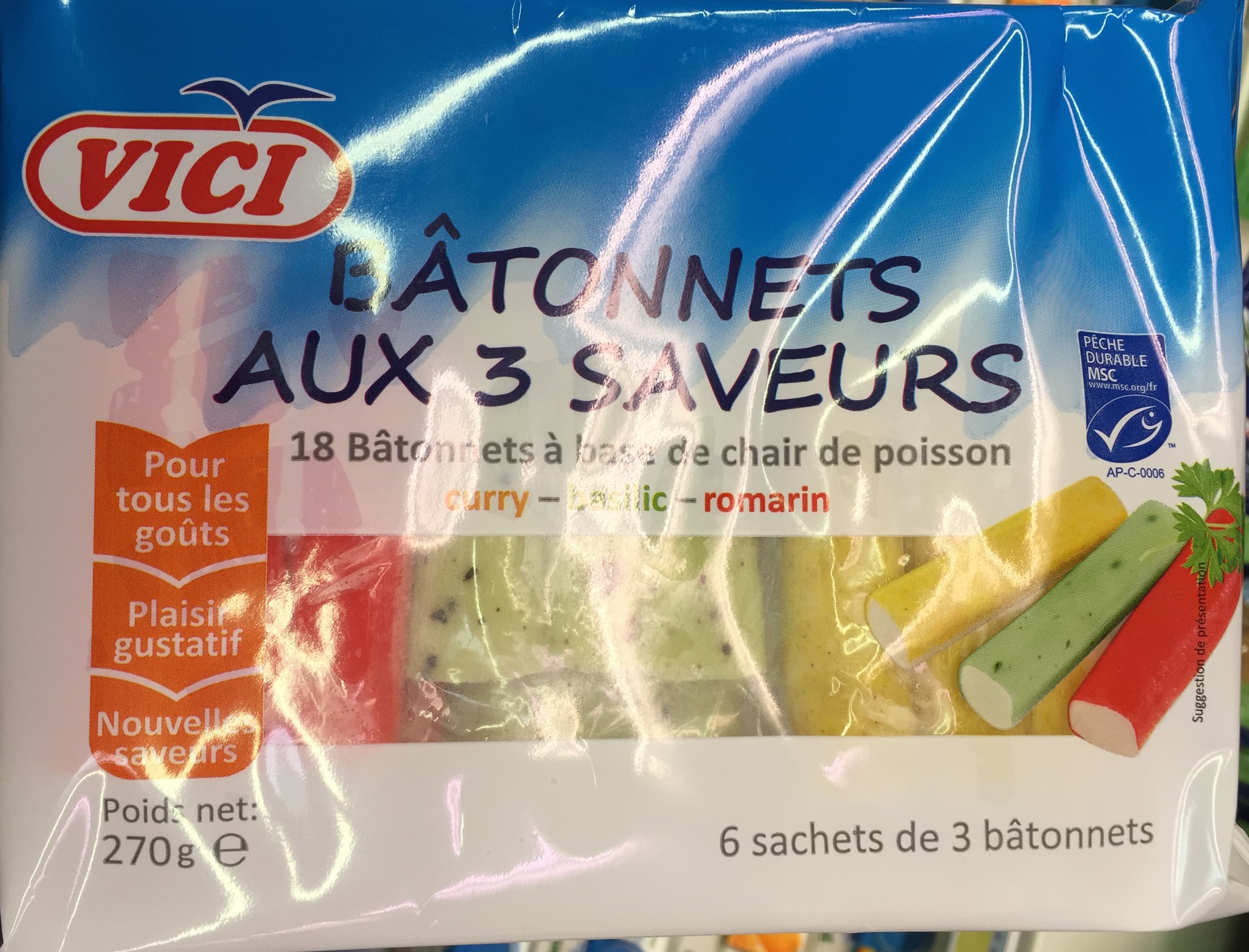 Viči Bâtonnets aux 3 saveurs packshot