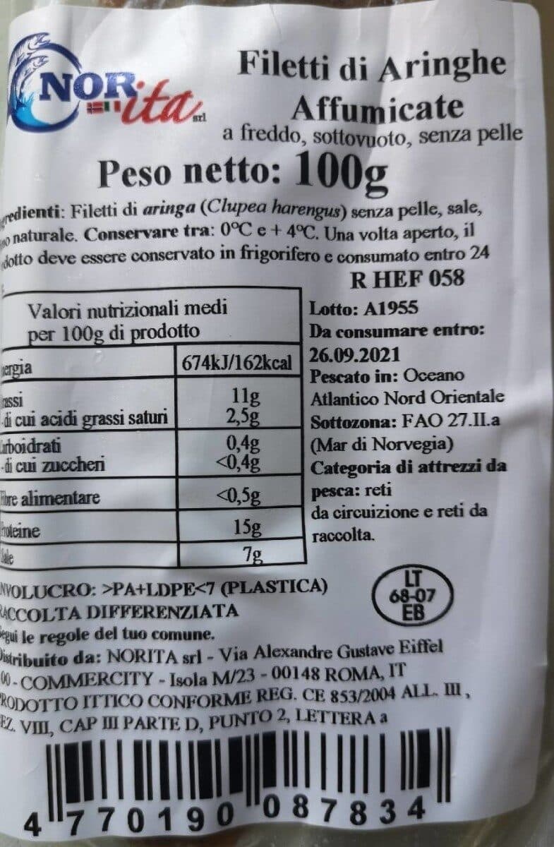 Norita Filetti di aringhe Affumicate packshot