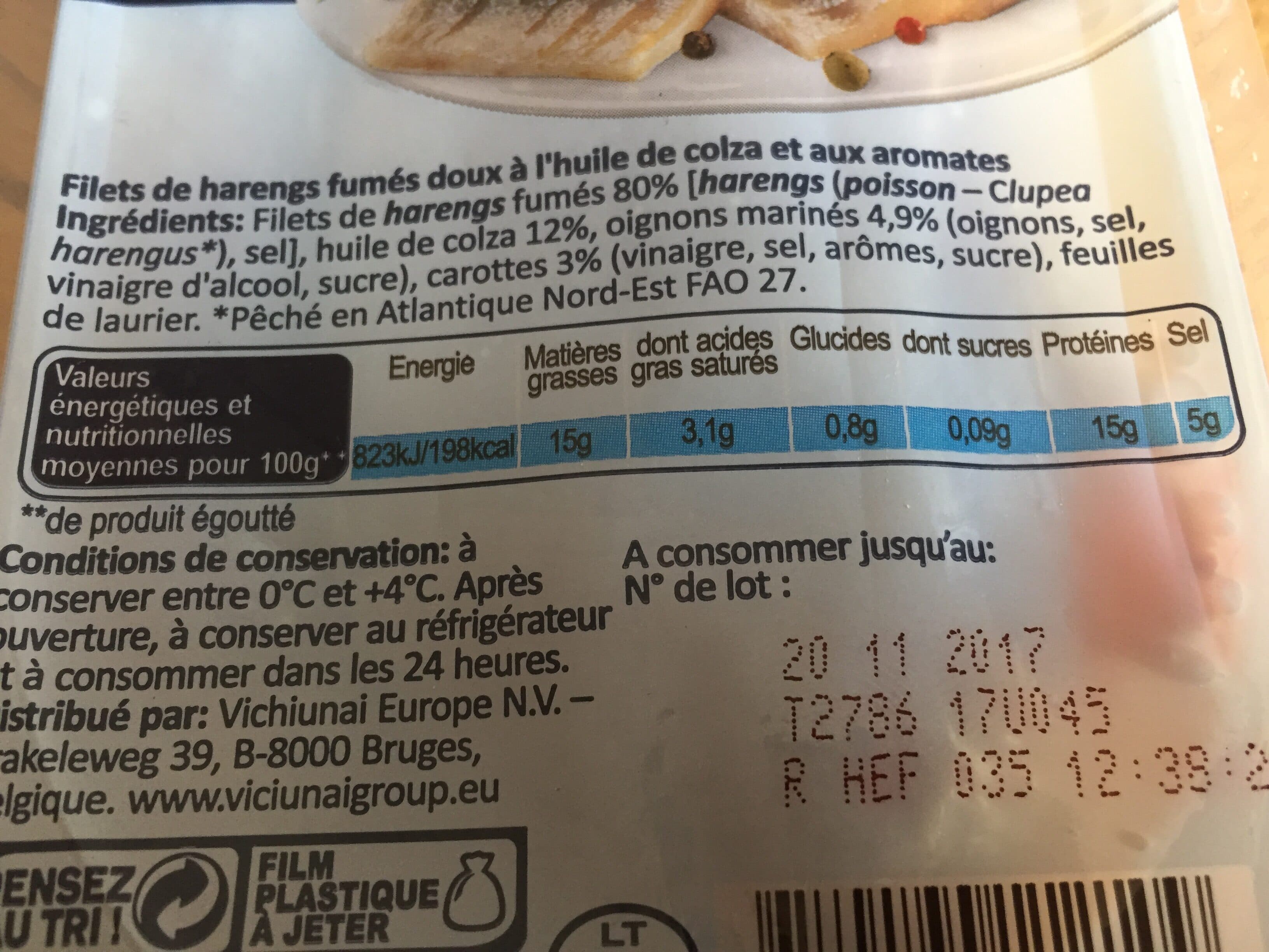 Viči Filets de harengs doux fumes packshot