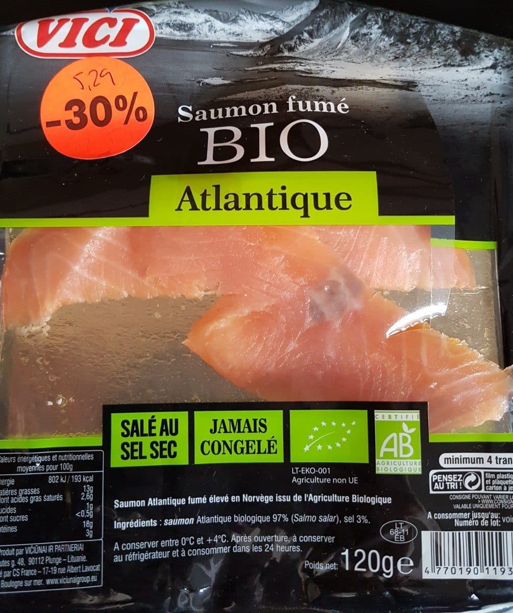 Viči Saumon fumé bio atlantique packshot