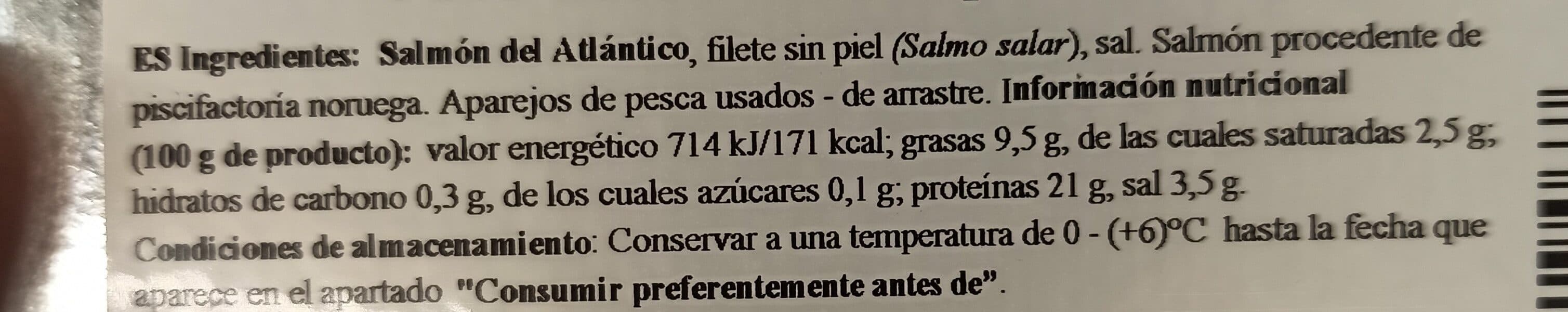 Viči Salmón ahumado en lonchas packshot