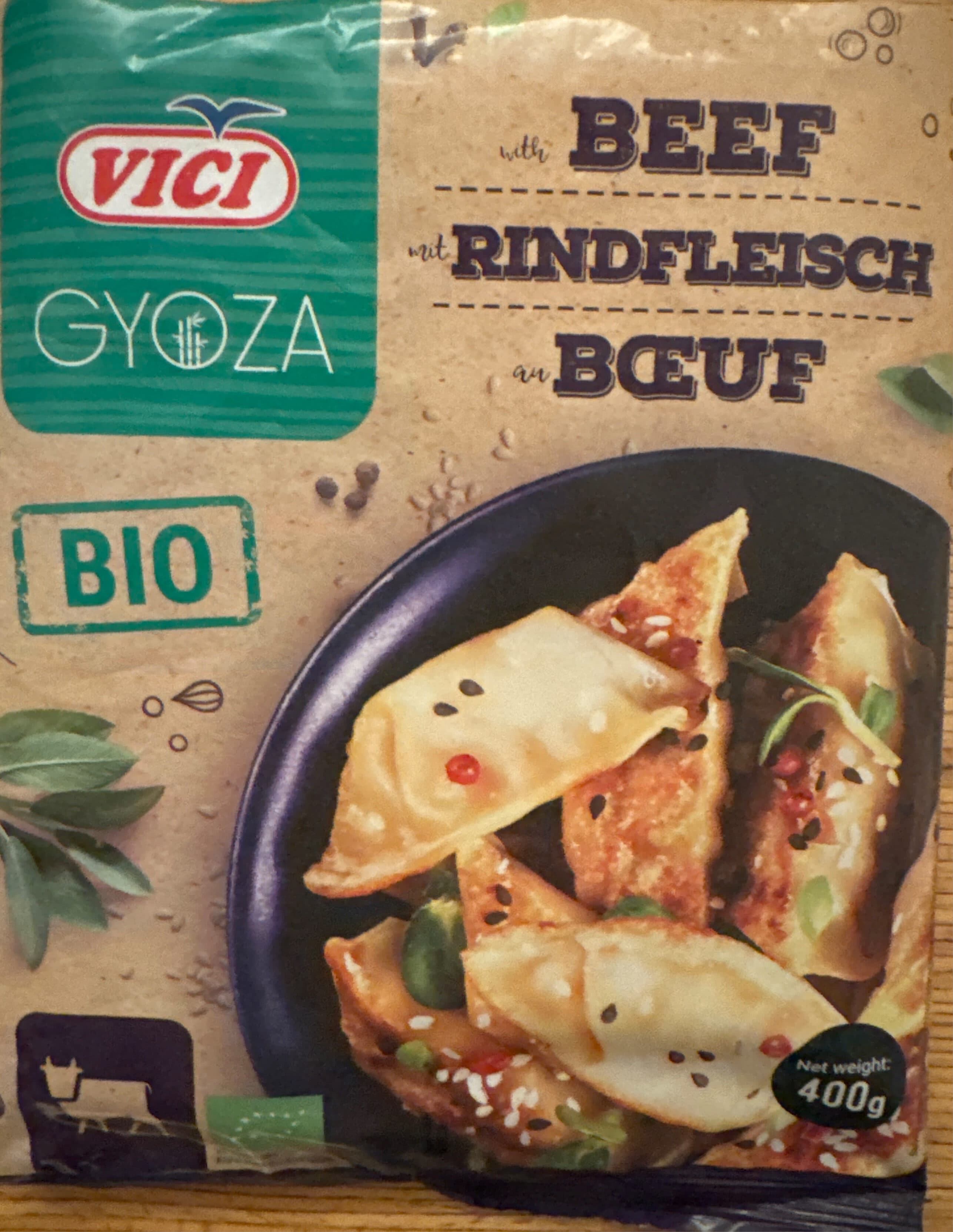 Viči Bio Gyoza Rindfleisch packshot