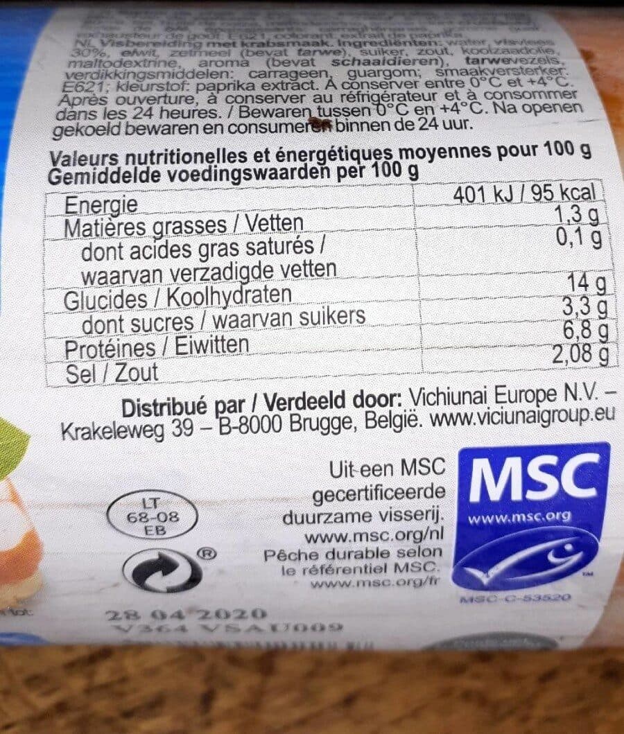 Viči Rouleau de surimi packshot