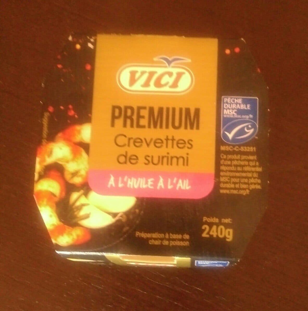 Viči Crevettes de surimi à l' huile à l' ail packshot