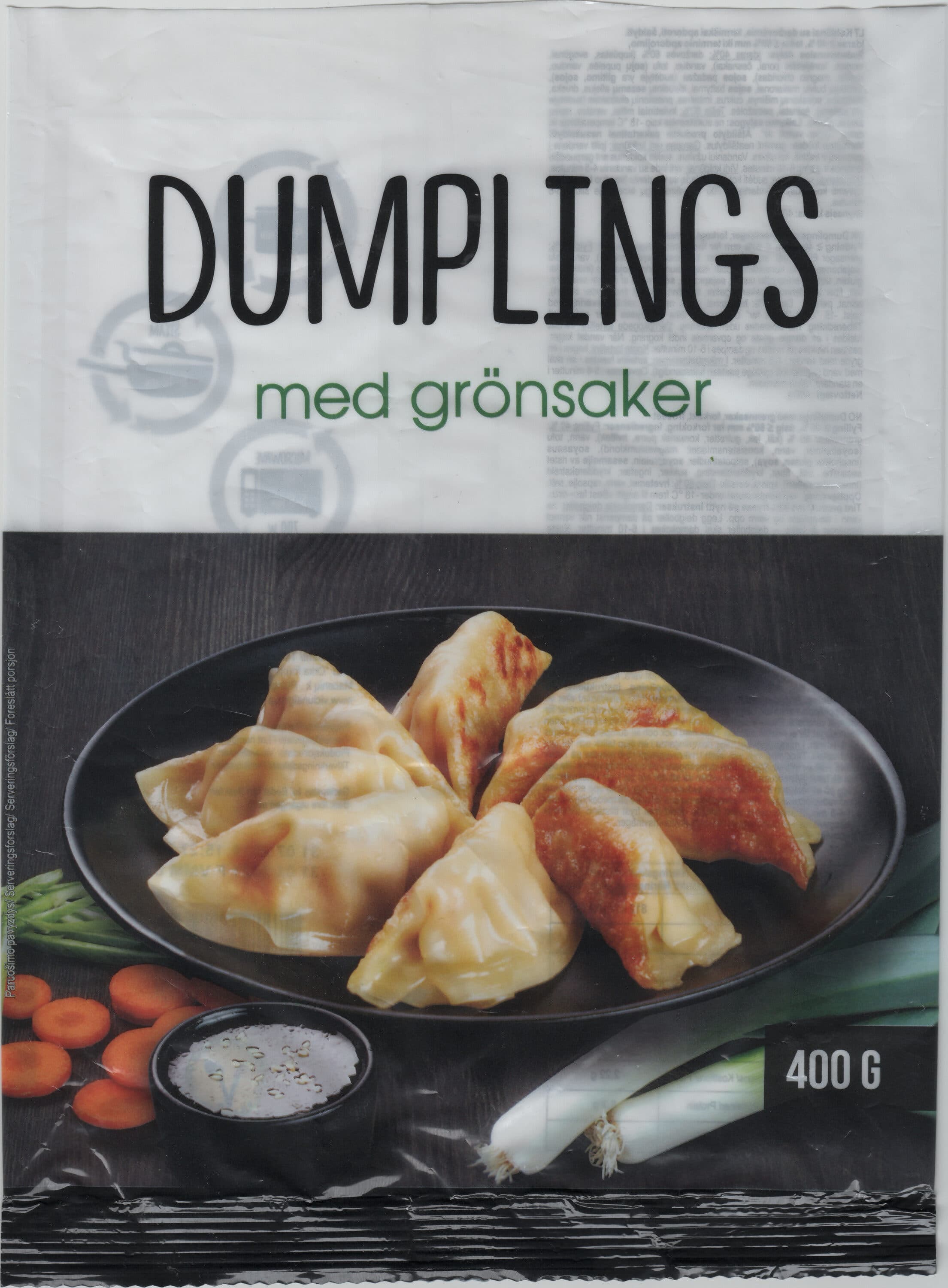 Dumplings med grönsaker packshot