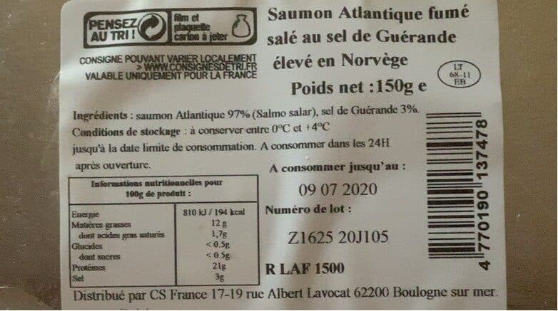 Viči Saumon fumé packshot