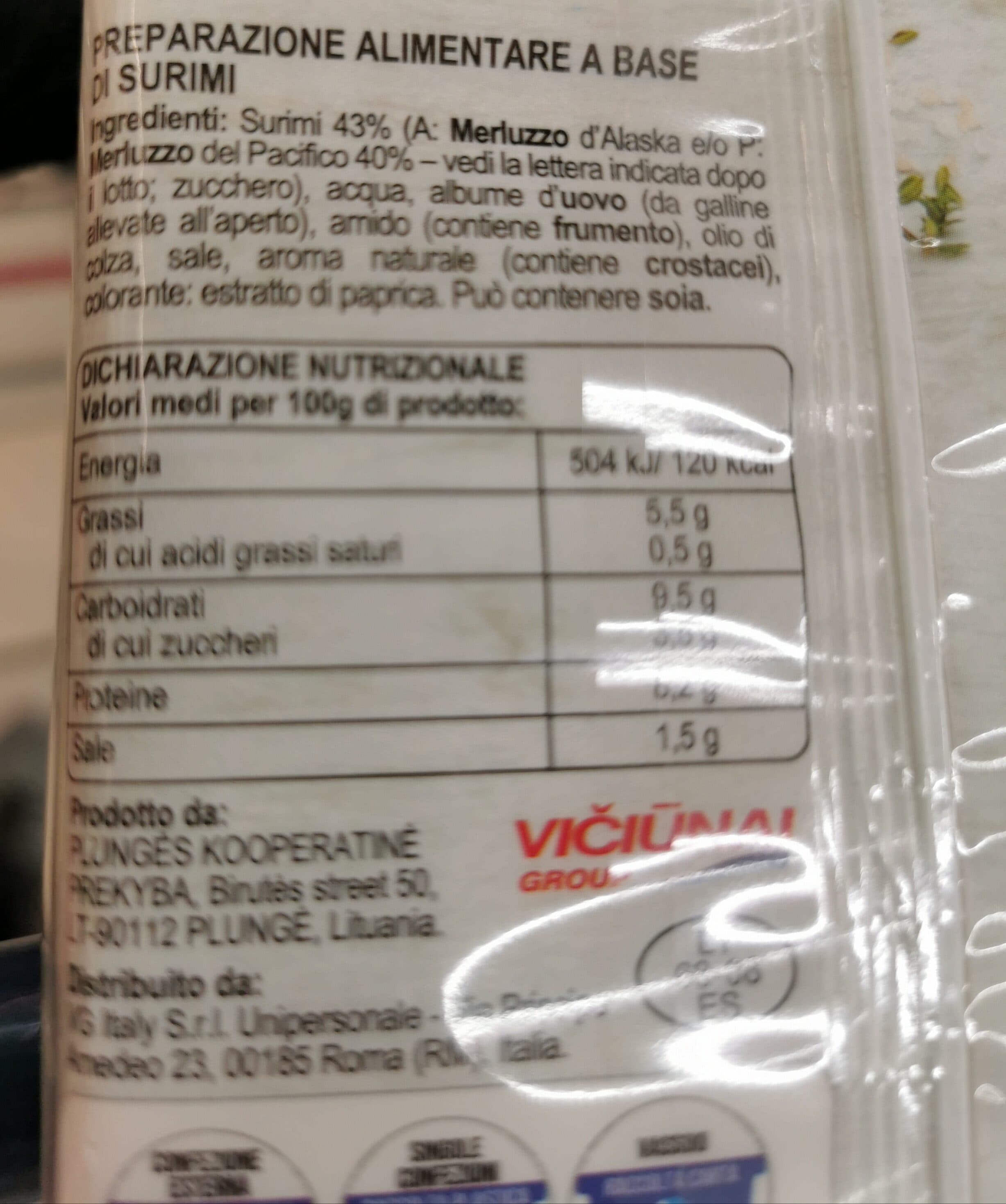 Vici Bastoncini Di Surimi packshot