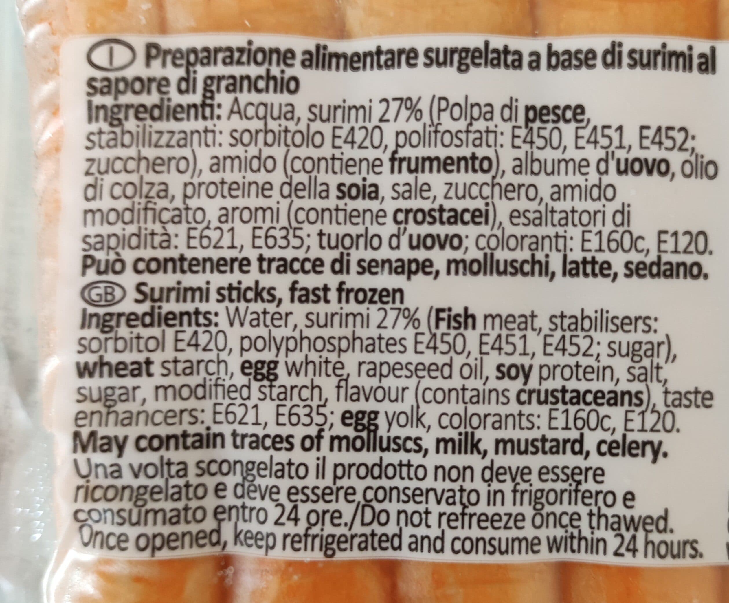 Viči Bastoncini Di surimi packshot