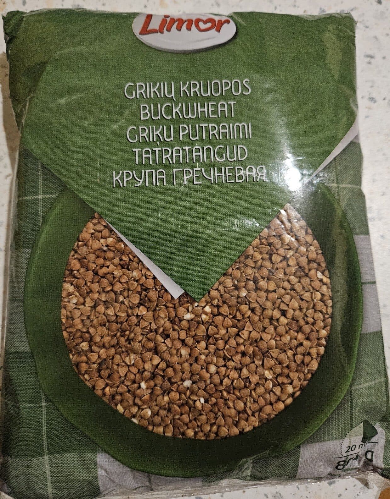 Limor Grikių kruopos packshot